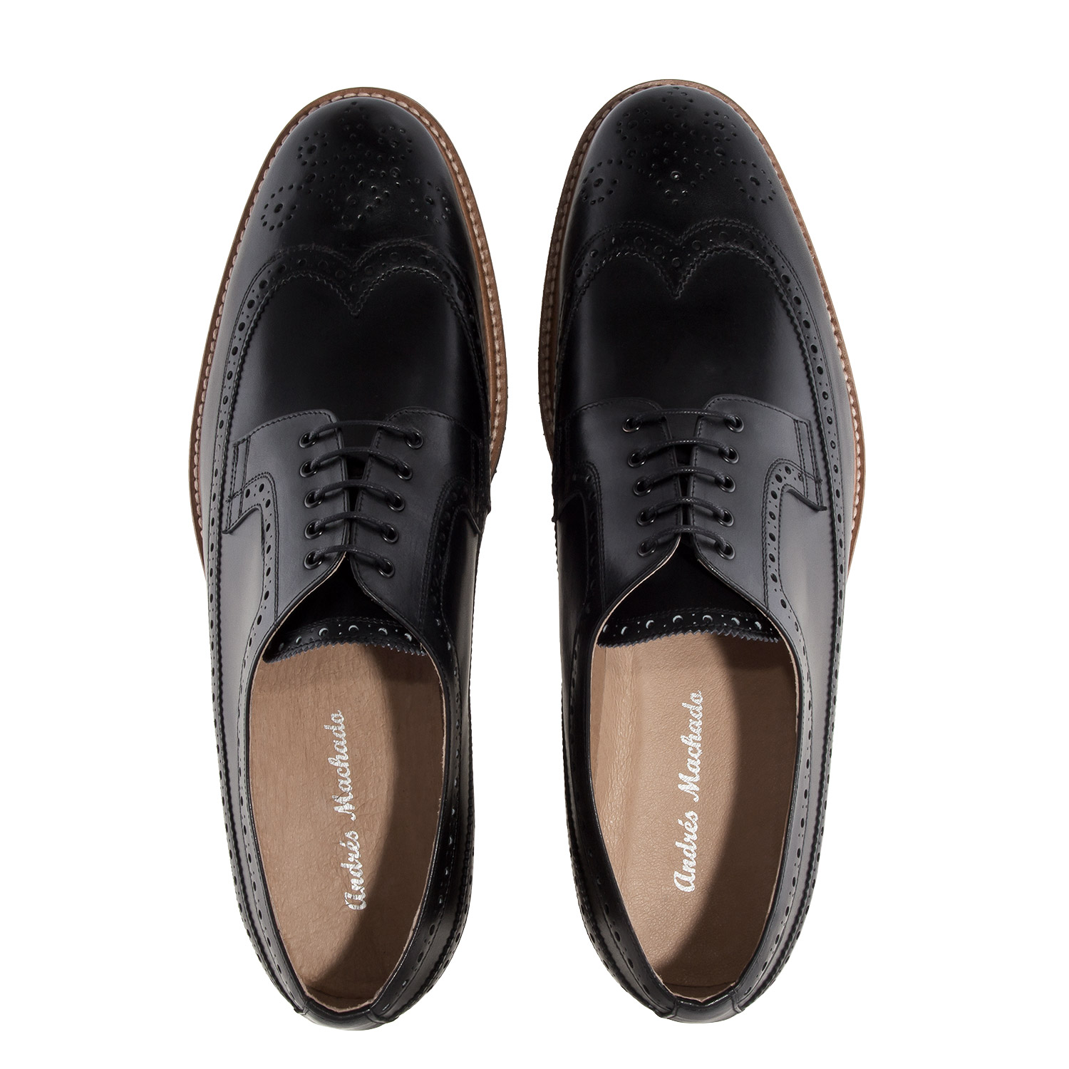 Chaussures style Oxford en Cuir Noir 