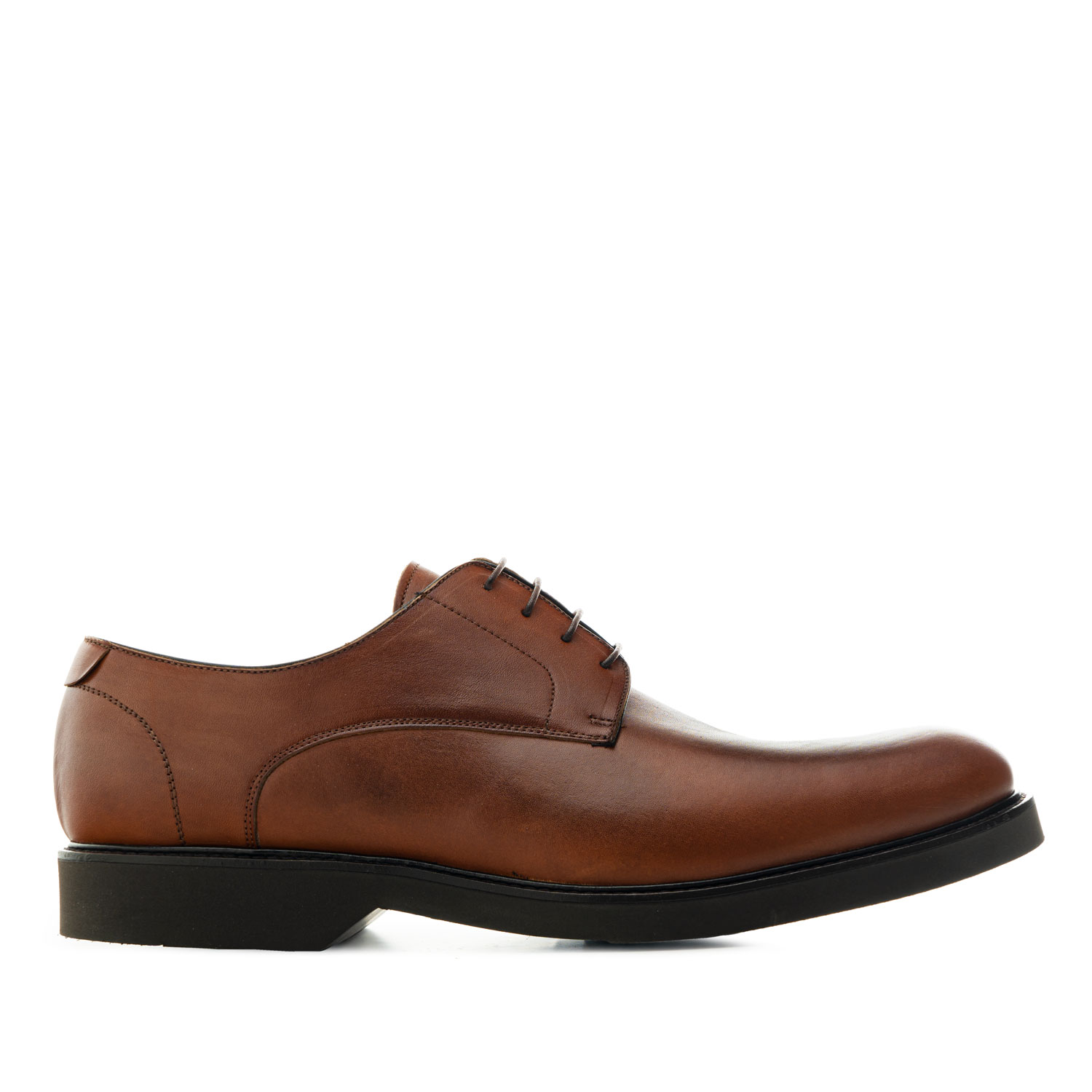 Chaussures style Oxford en cuir de couleur Acajou 