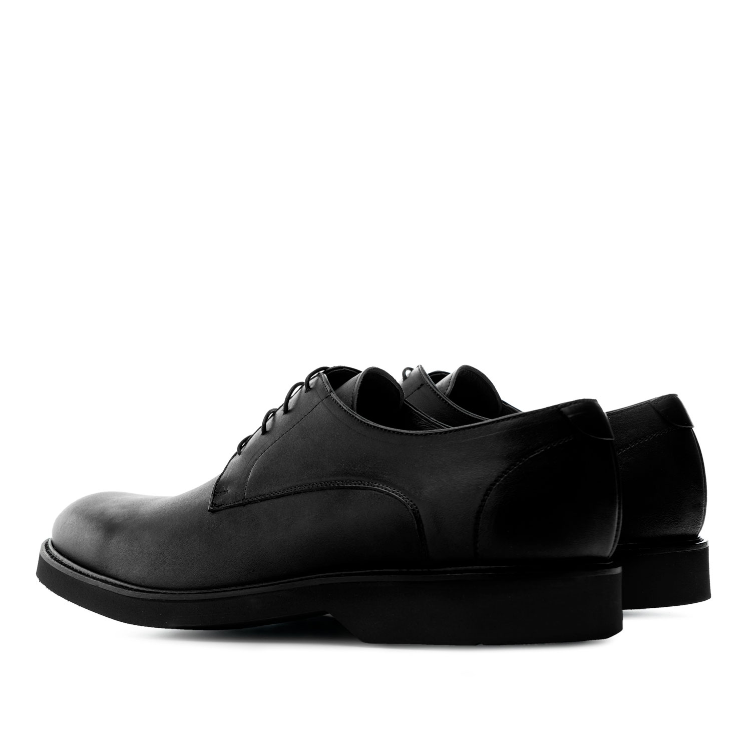 Chaussures style Oxford en cuir de couleur Noir 