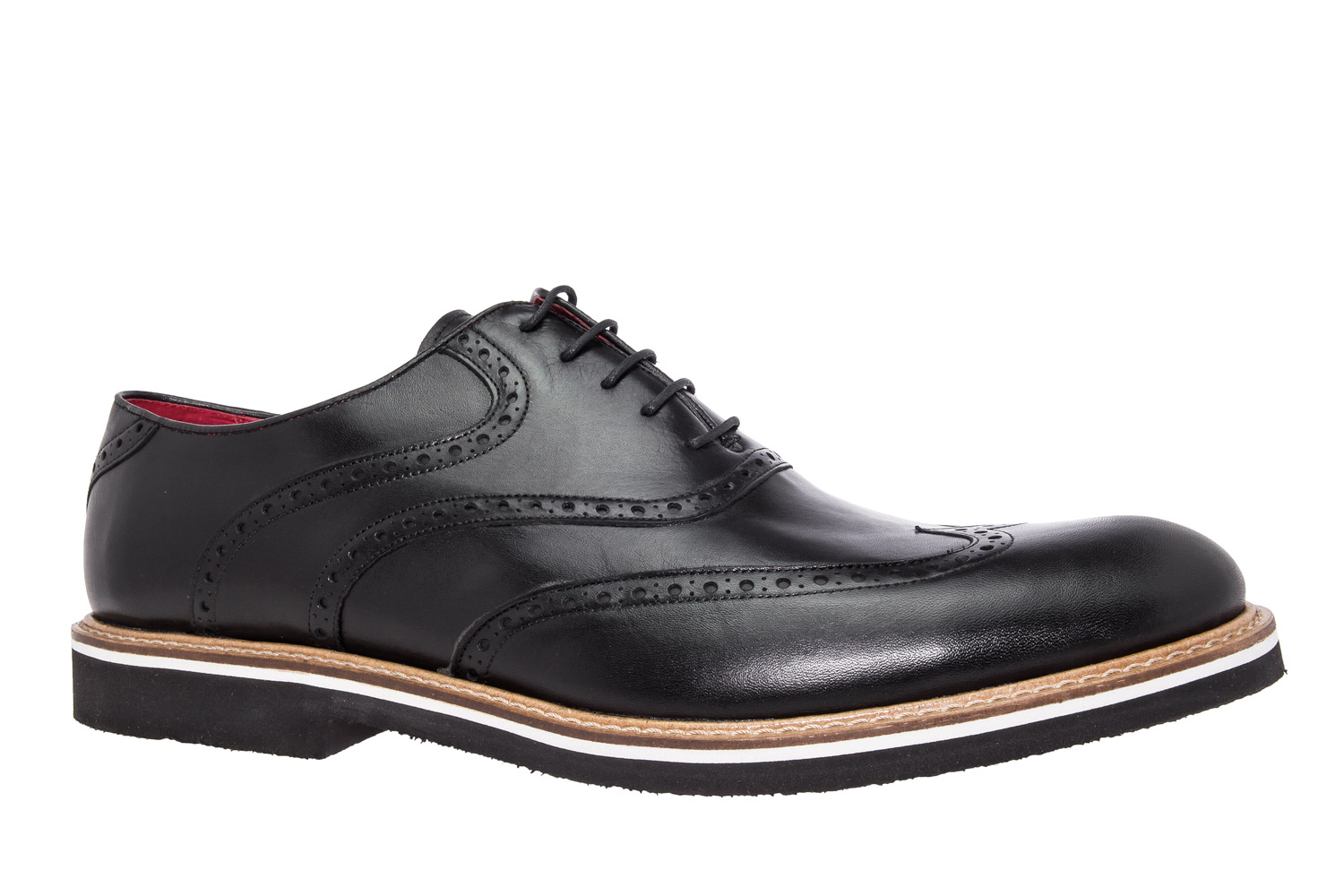 Zapatos Estilo Oxford Cuero Negro