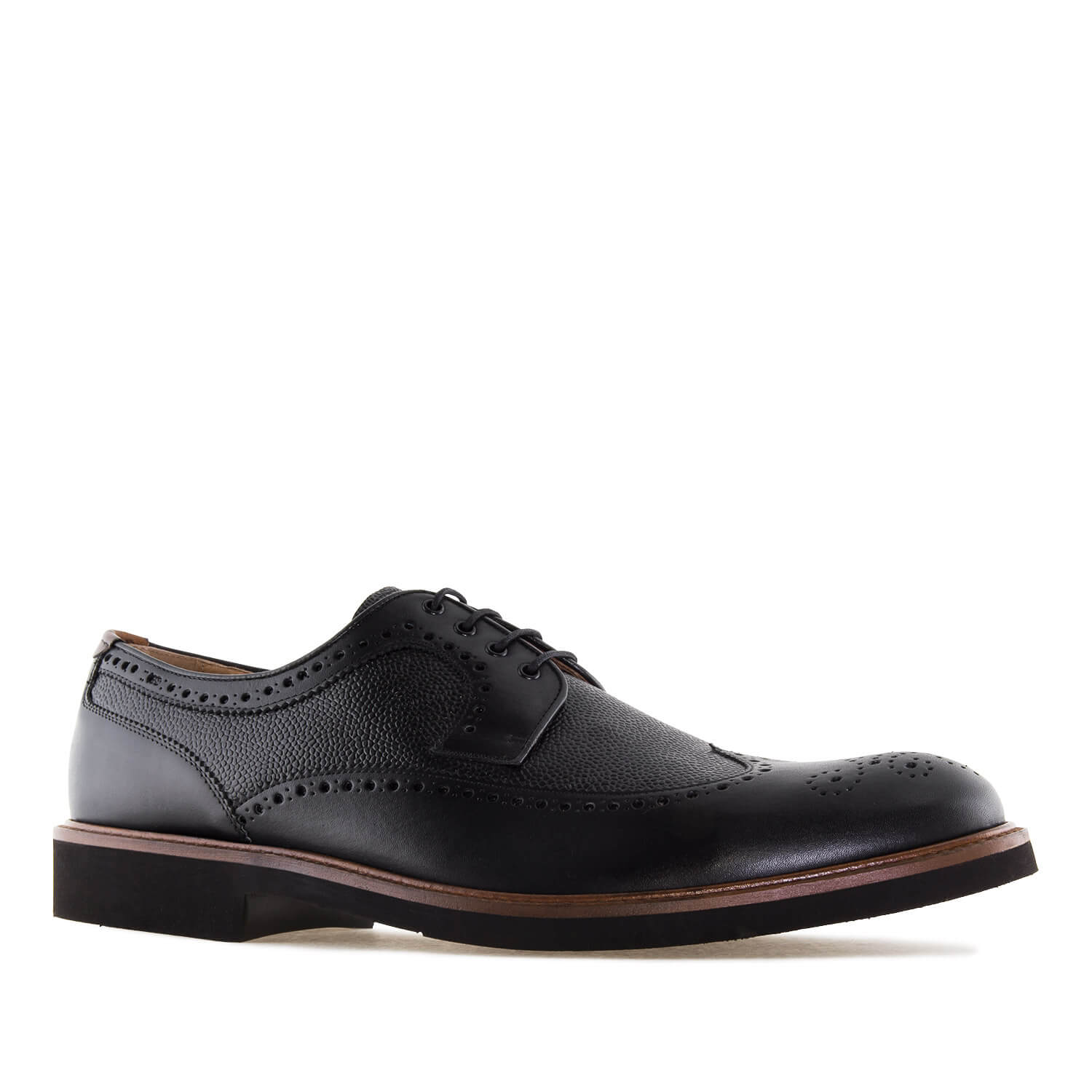 Chaussures Style Oxford en Cuir Noir 