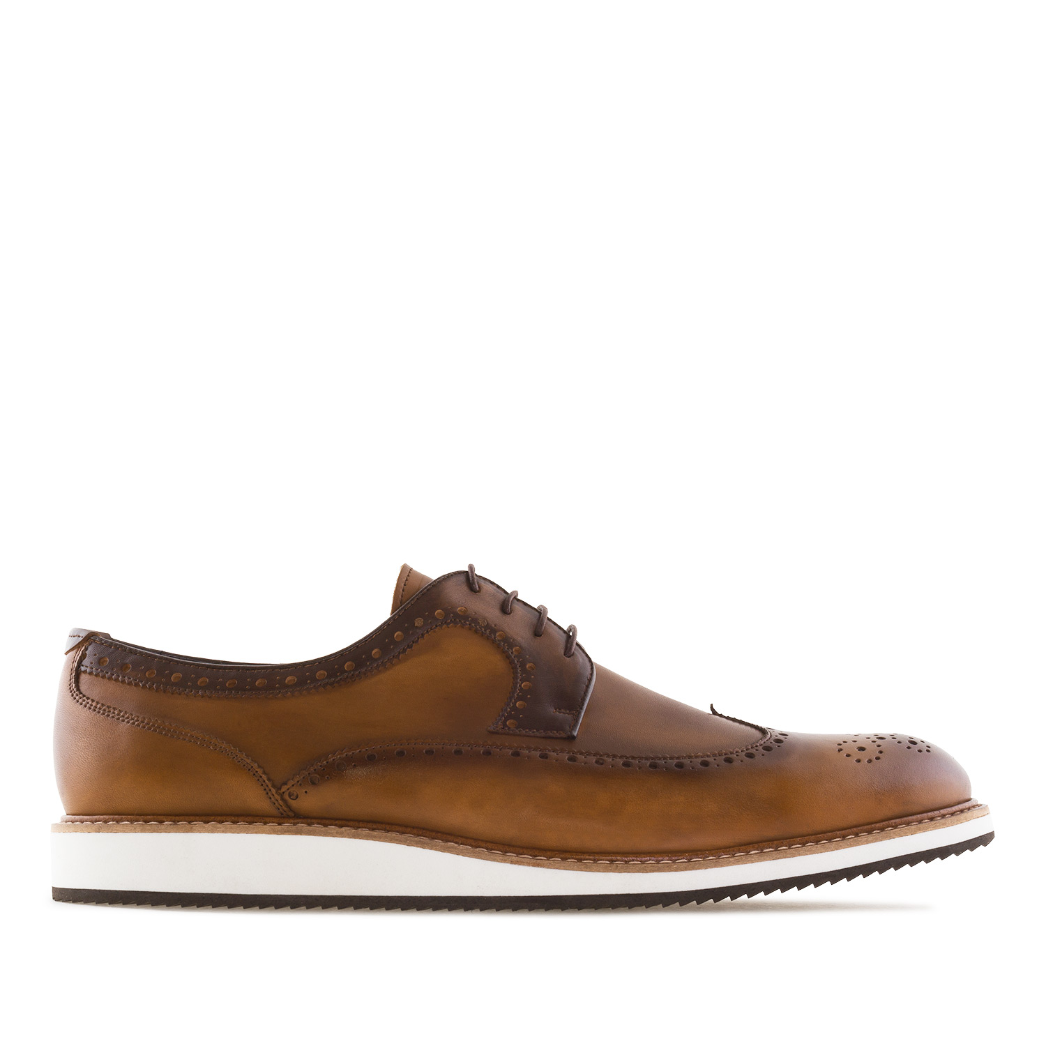 Men's Oxford Shoes in Leather coloured Leather 