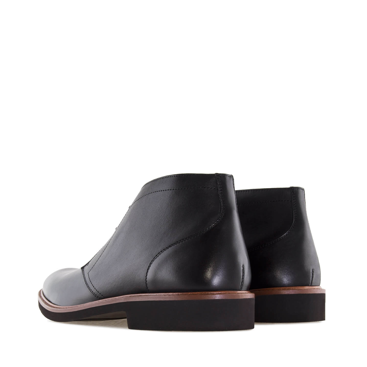 Men's Ankle Boots in Black Leather 