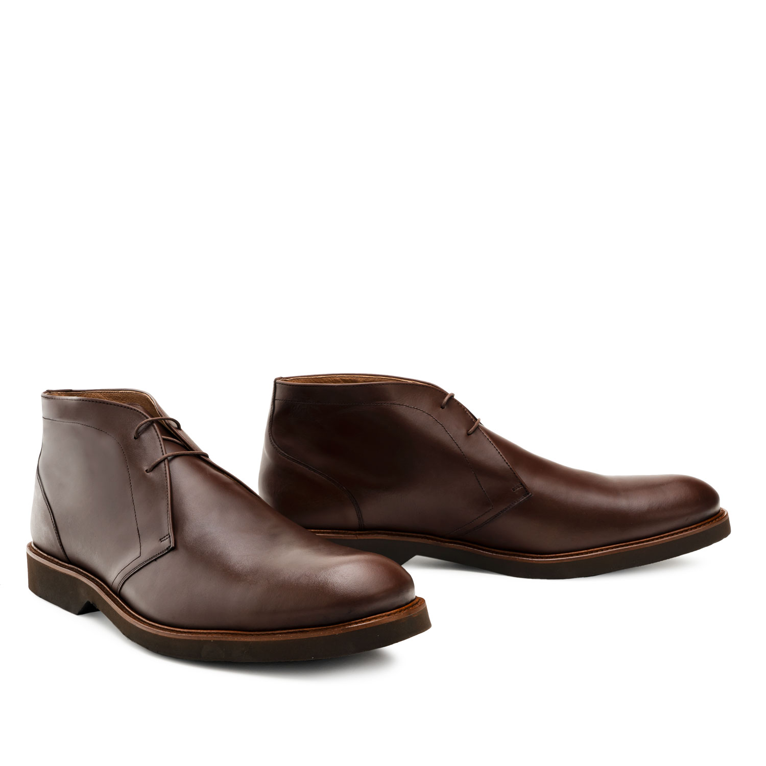 Men's Ankle Boots in Brown Leather 