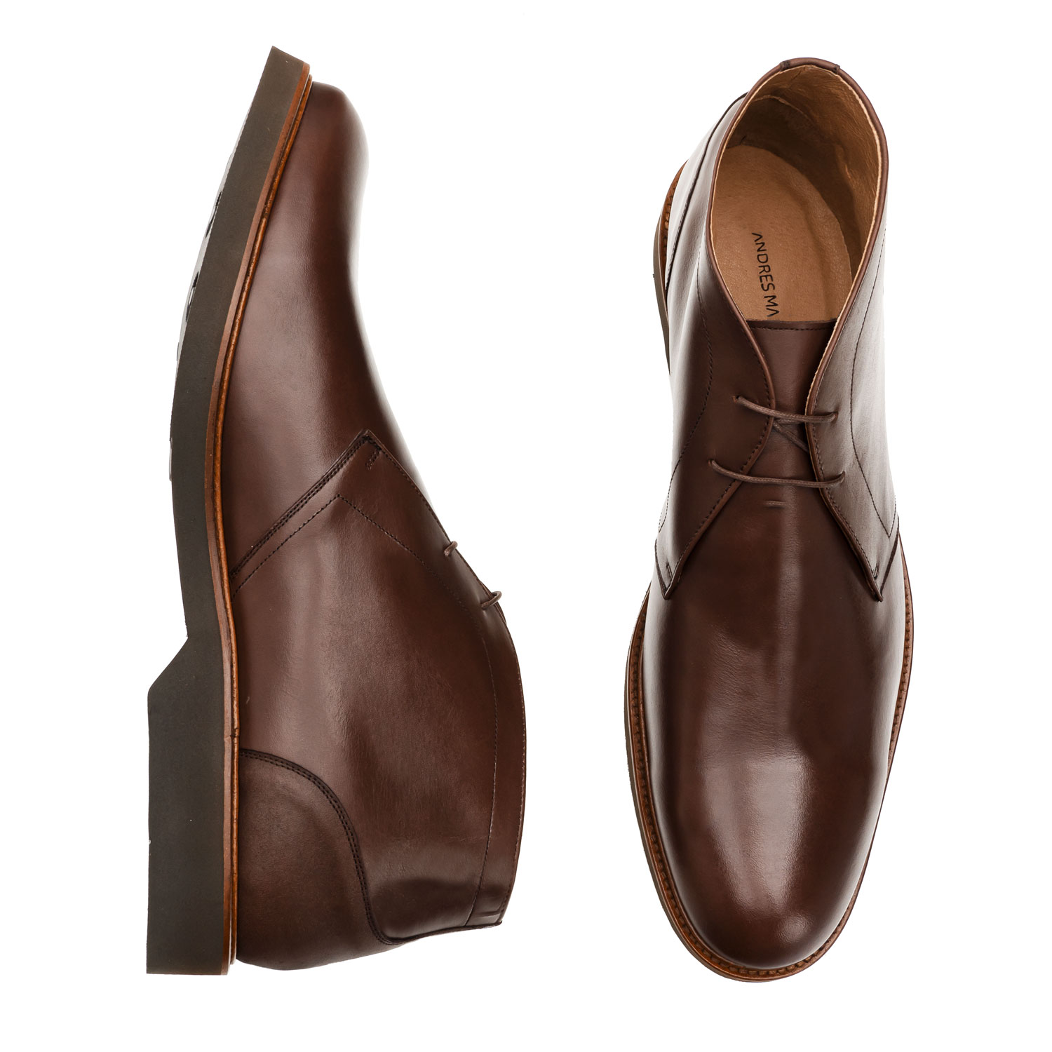 Men's Ankle Boots in Brown Leather 