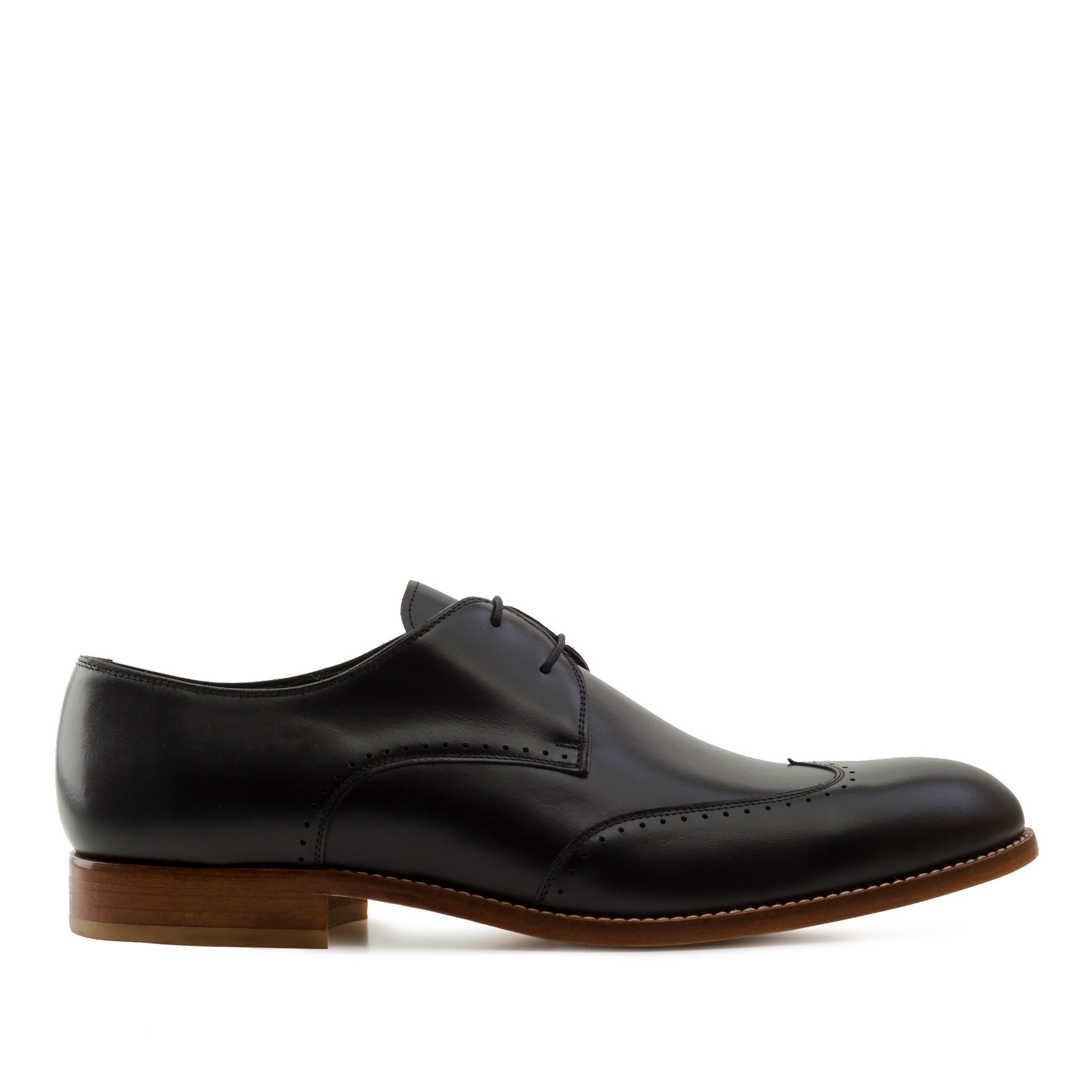 Men's Oxford Shoes in Black Leather 