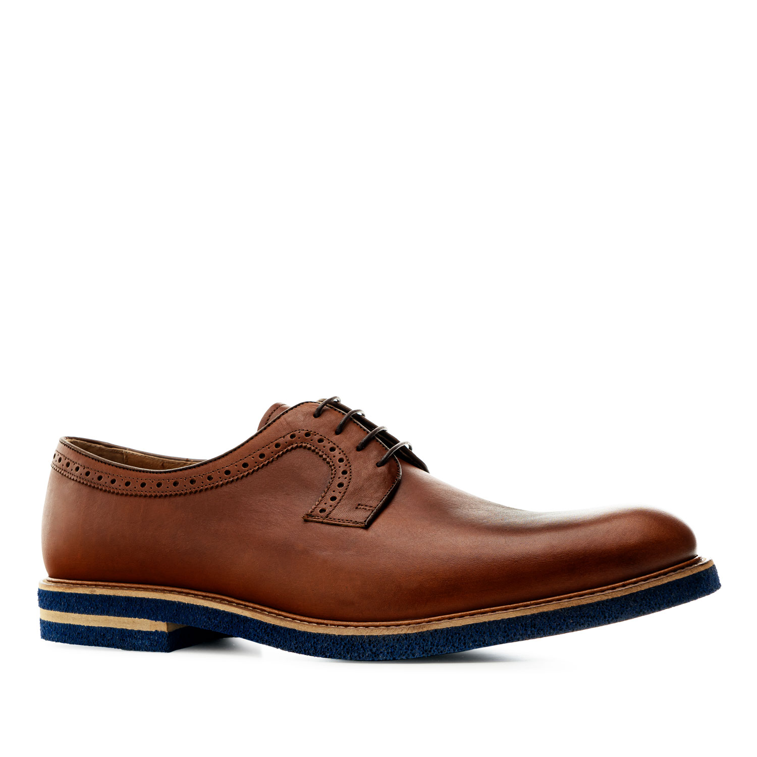 Chaussures pour Hommes style Oxford en cuir Acajou 