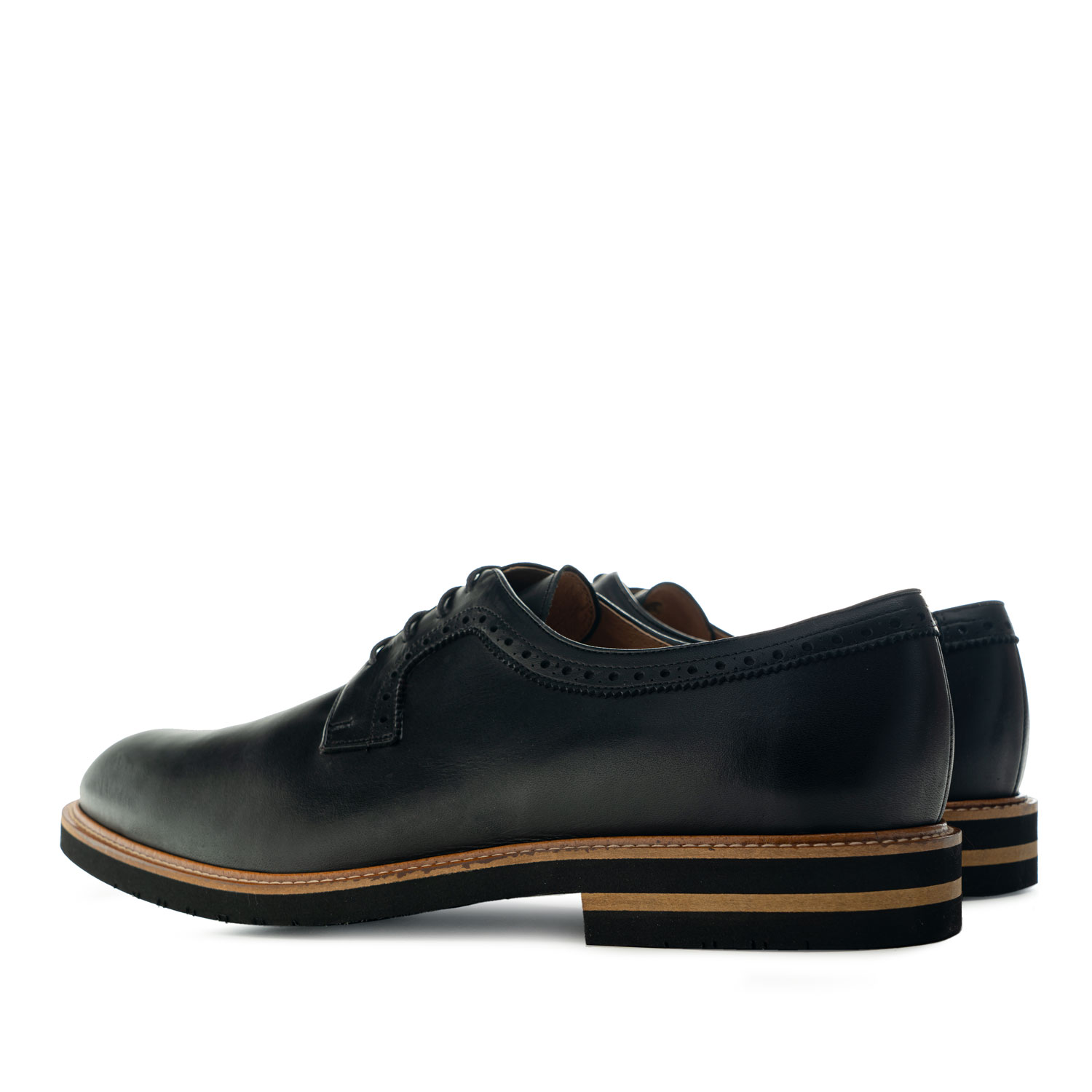 Chaussures pour Hommes style Oxford en cuir Noir 