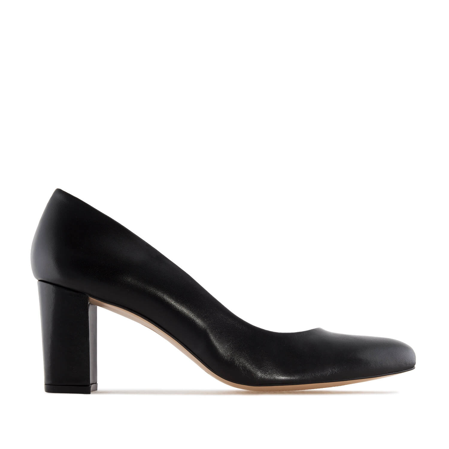 Heeled Shoes in Black Leather 
