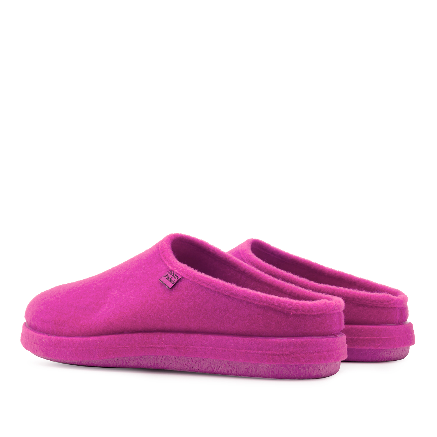 Very comfortable Fuchsia Felt Slippers with footbed 