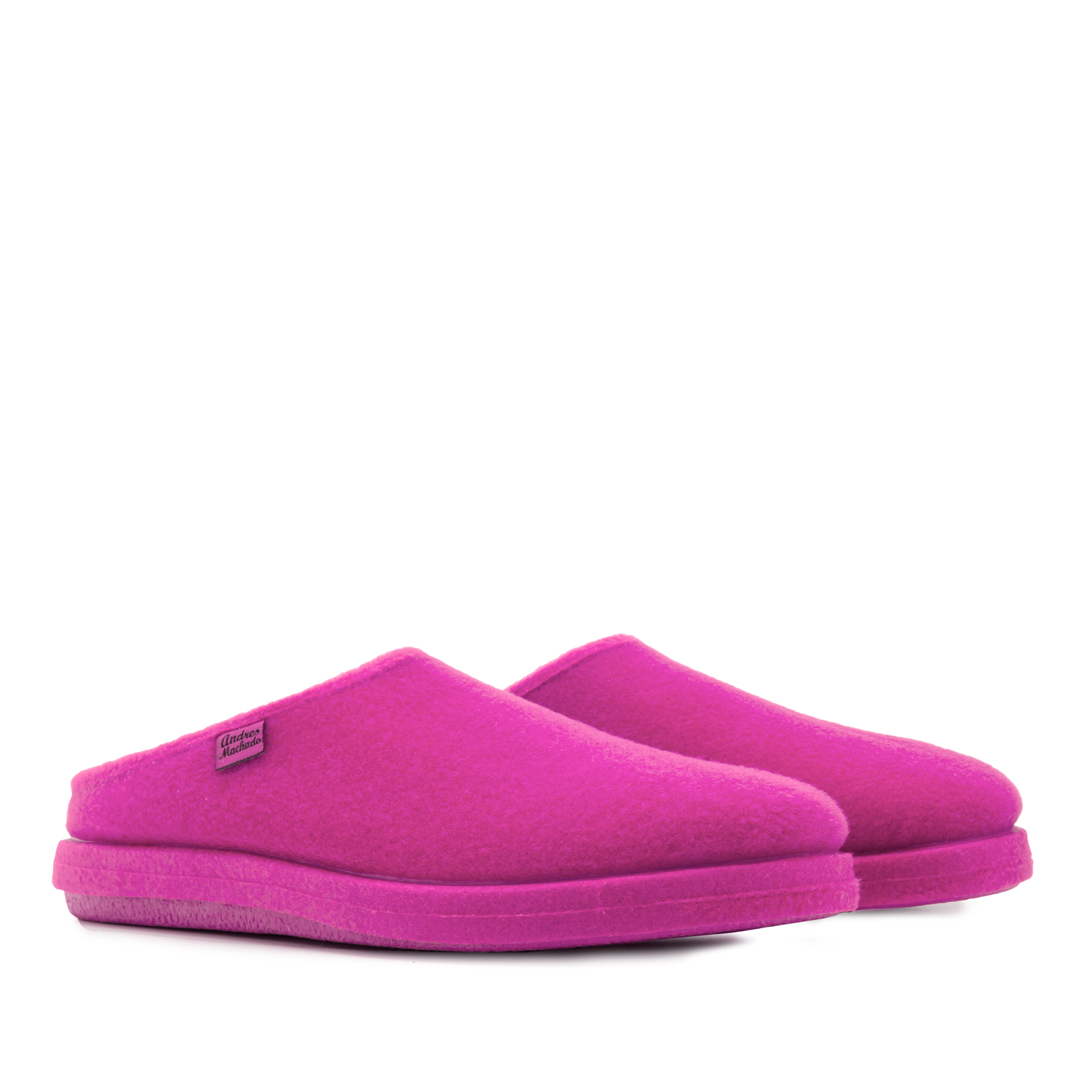 Very comfortable Fuchsia Felt Slippers with footbed 