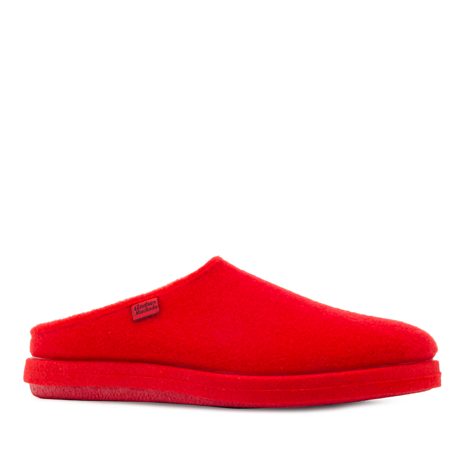 Very comfortable Red Felt Slippers with footbed 