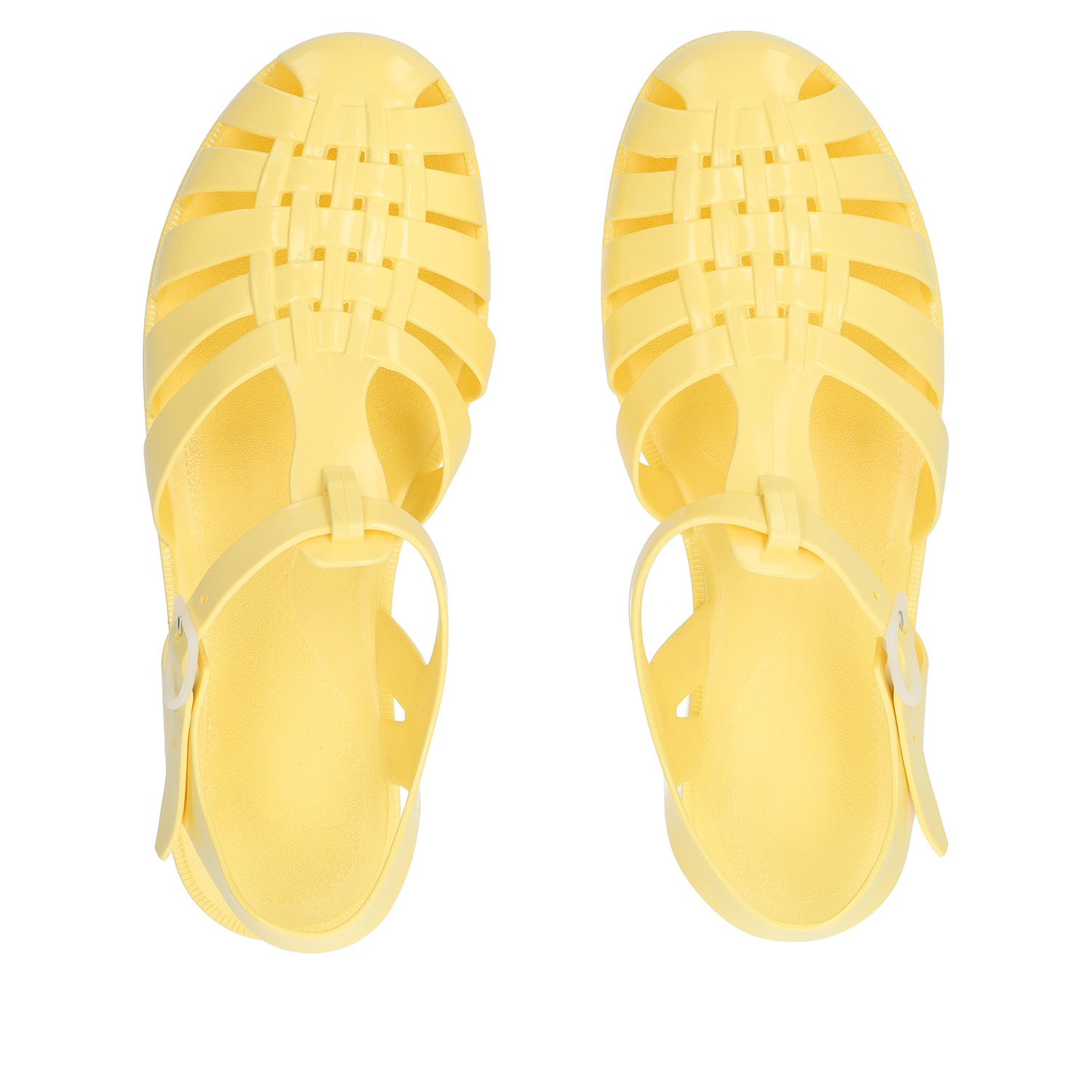 Sandałki plastikowe Żółte pastelowe 