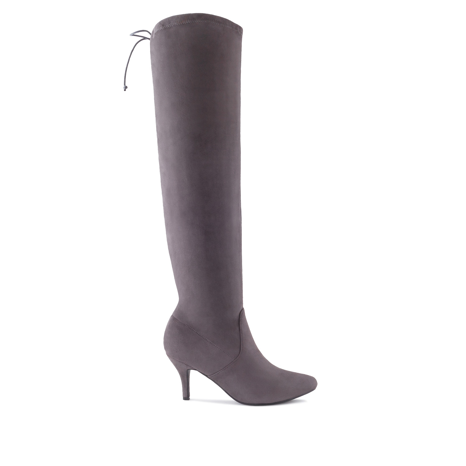 Calf High Boots in Grey Suede - Women 