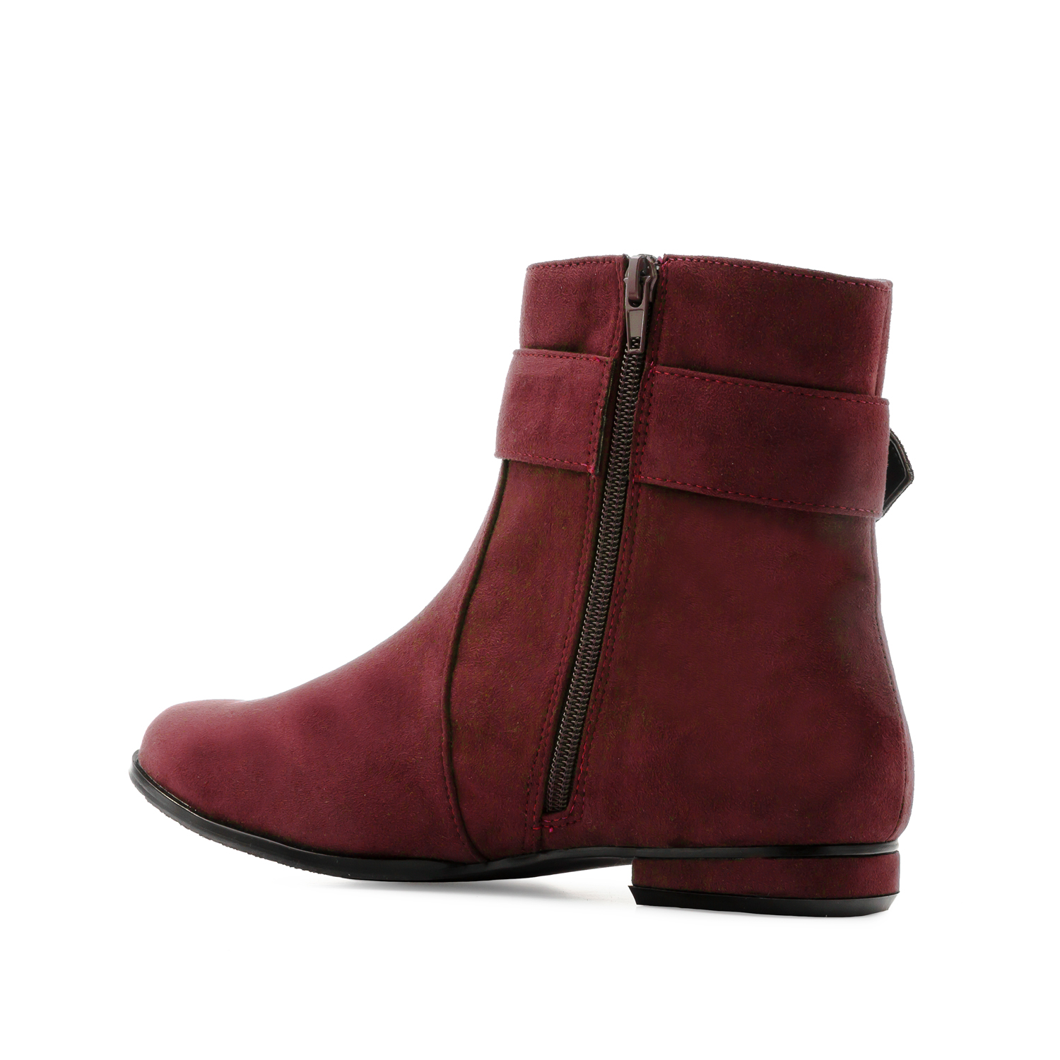 bottines daim bordeaux