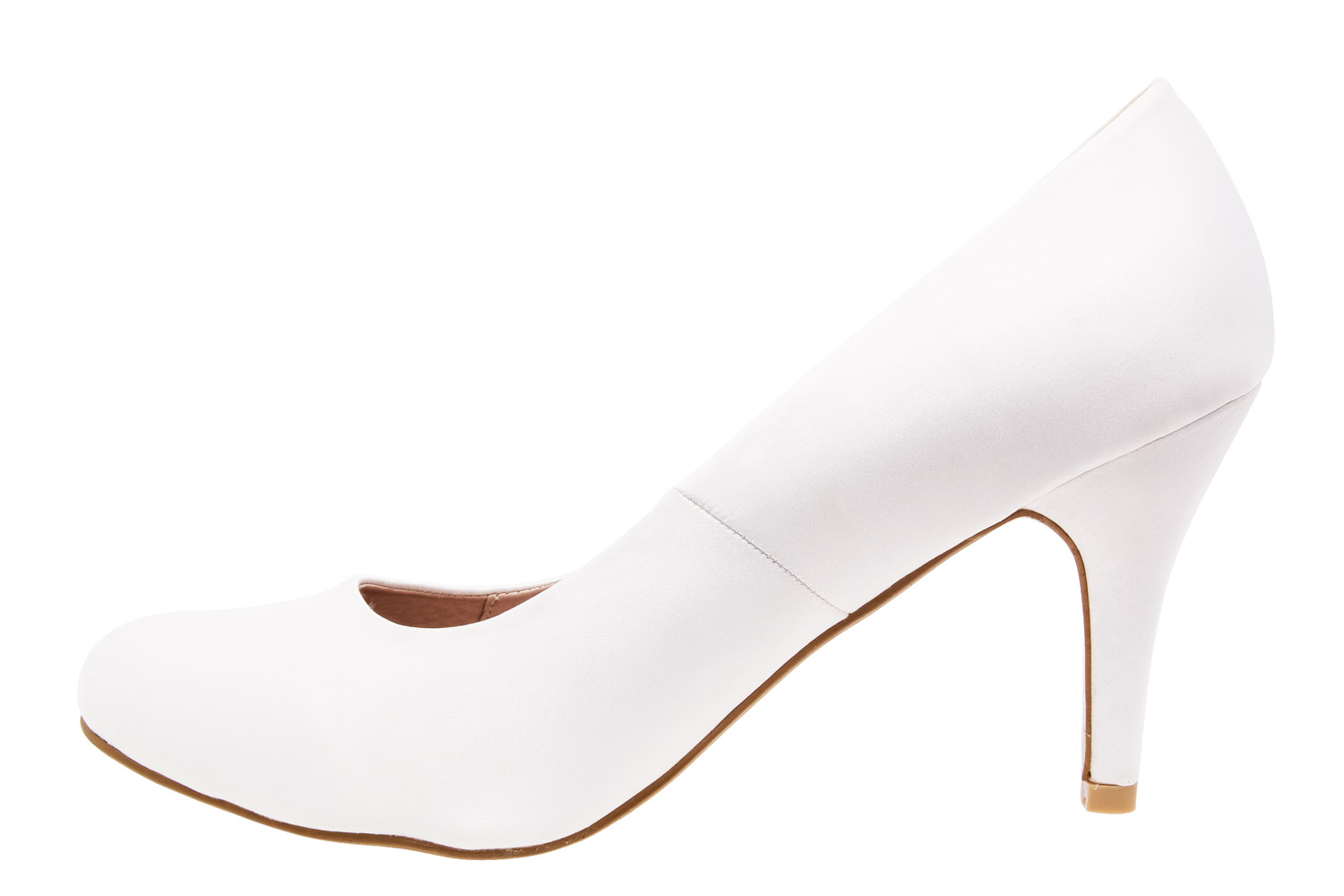 Classic White Satin Pumps - Women, Large Sizes, Women, Petite Sizes ...