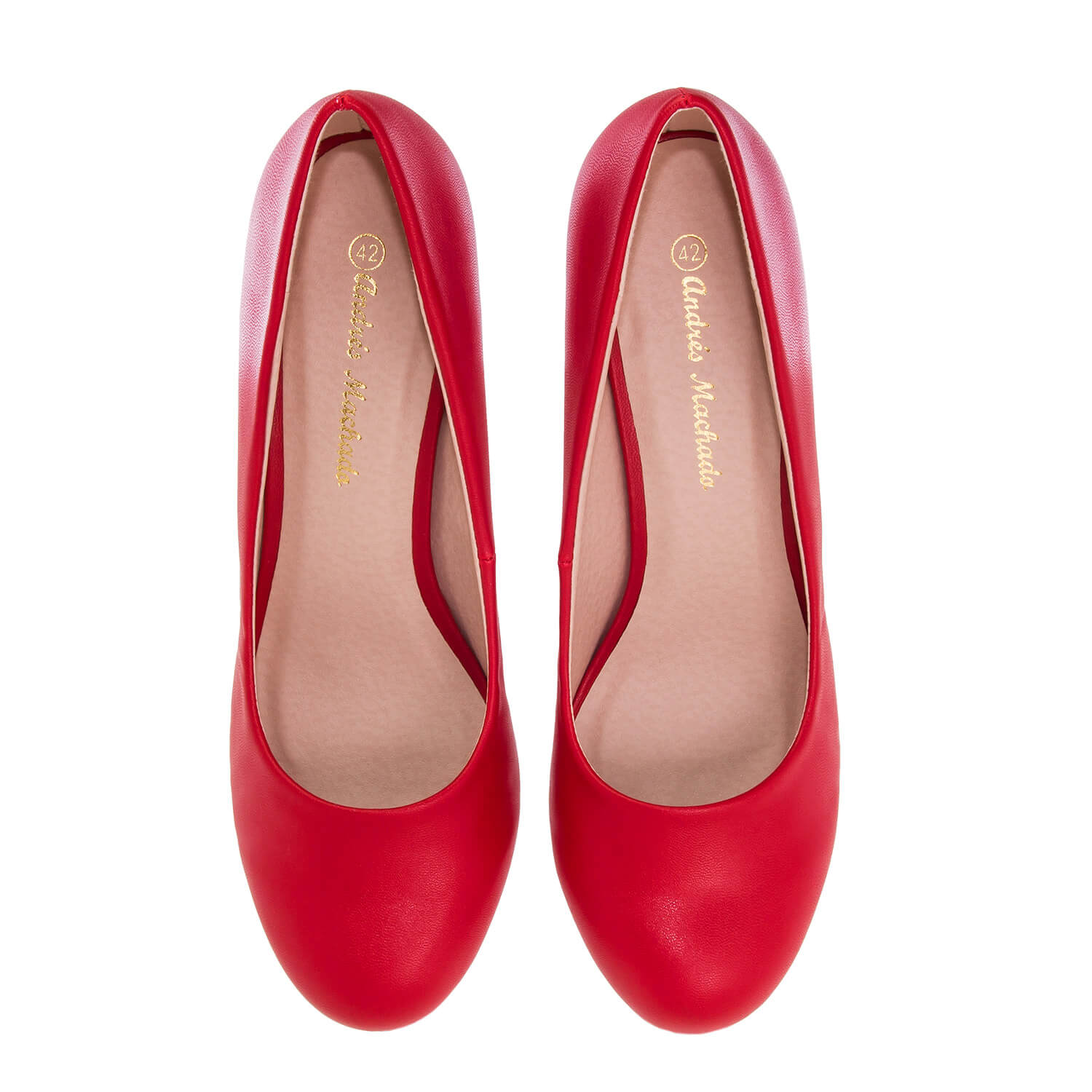 orar pubertad panel Zapatos de Salón Retro en Soft Rojo y tacón Fino de 9,5 cm. - Tallas de la  32 a la 45