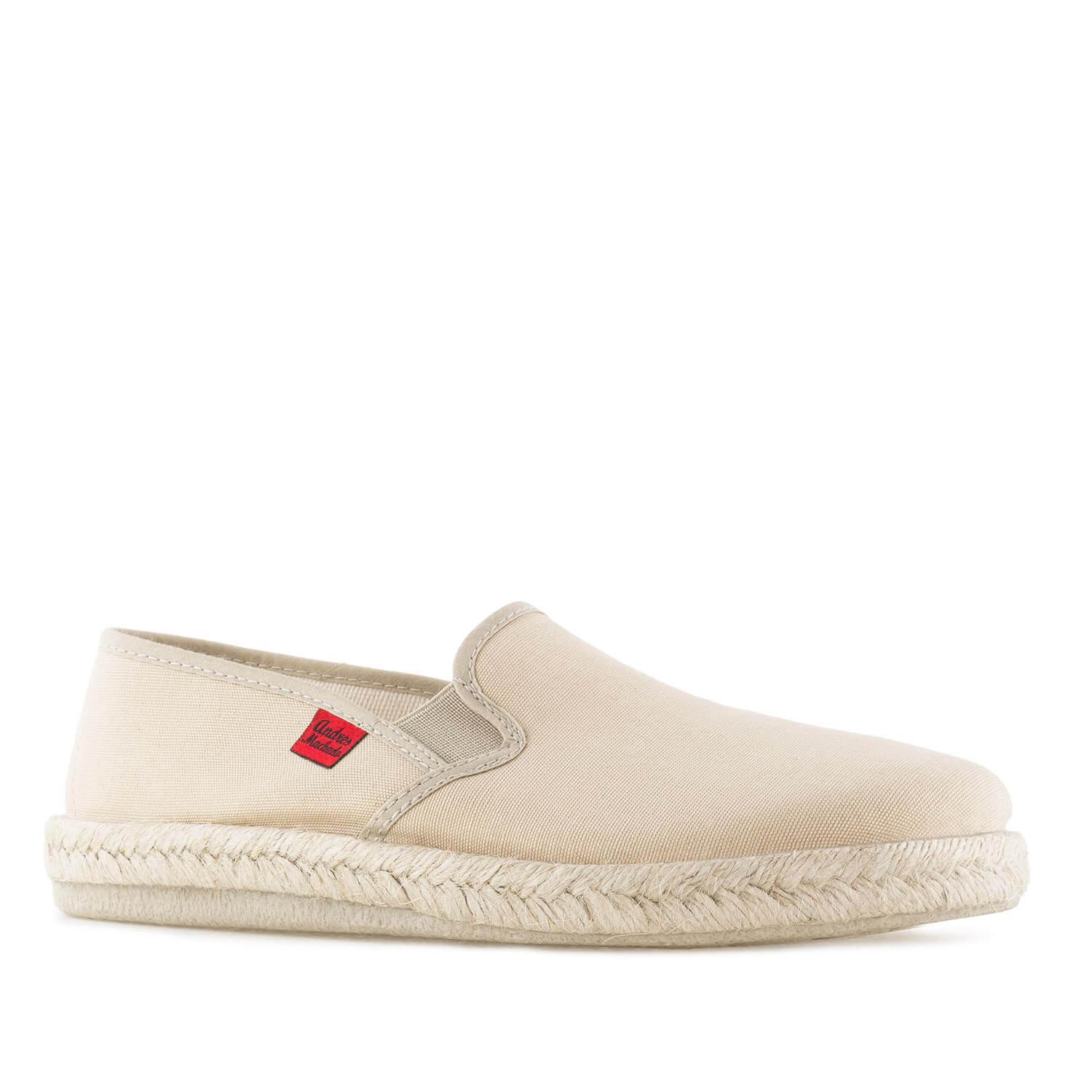 Mythical Beige Canvas Slip-on Shoes with Rubber and Jute Sole 