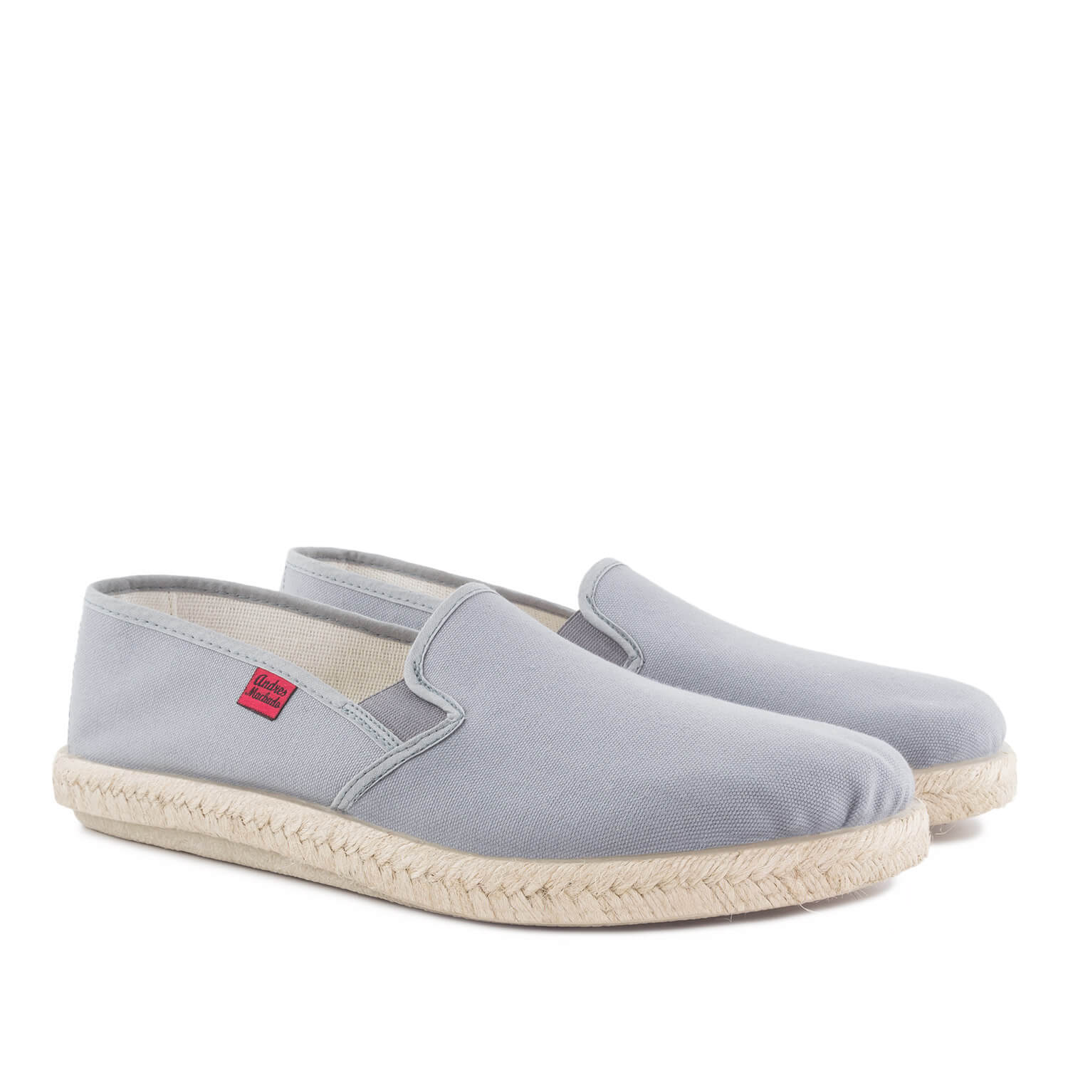 Mythical Grey Canvas Slip-On Shoes with Jute and Rubber Sole 