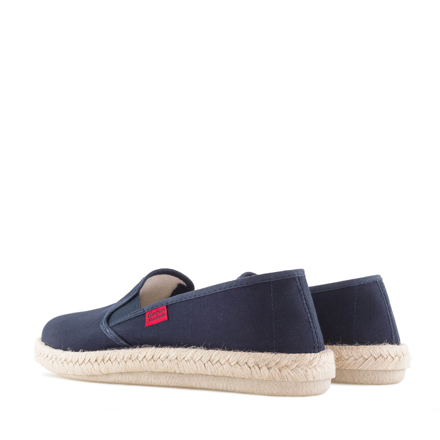 Mythical Navy Blue Canvas Slip-On Shoes with Jute and Rubber Sole 