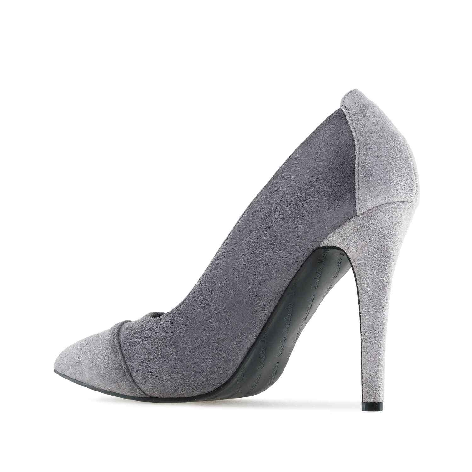 grey suede stilettos