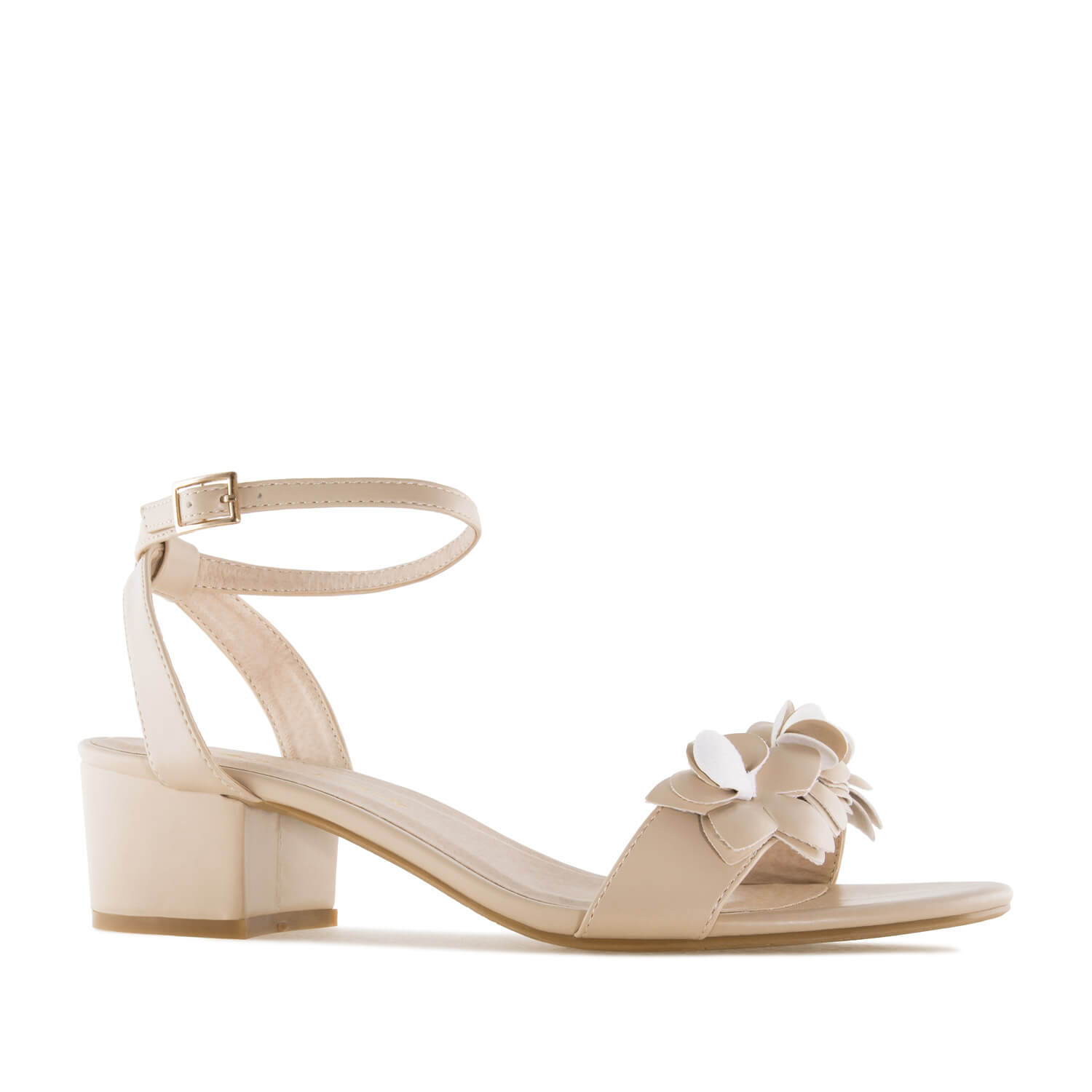 Beige faux Leather Flower Sandals - NEW, New Woman Collection, Women ...