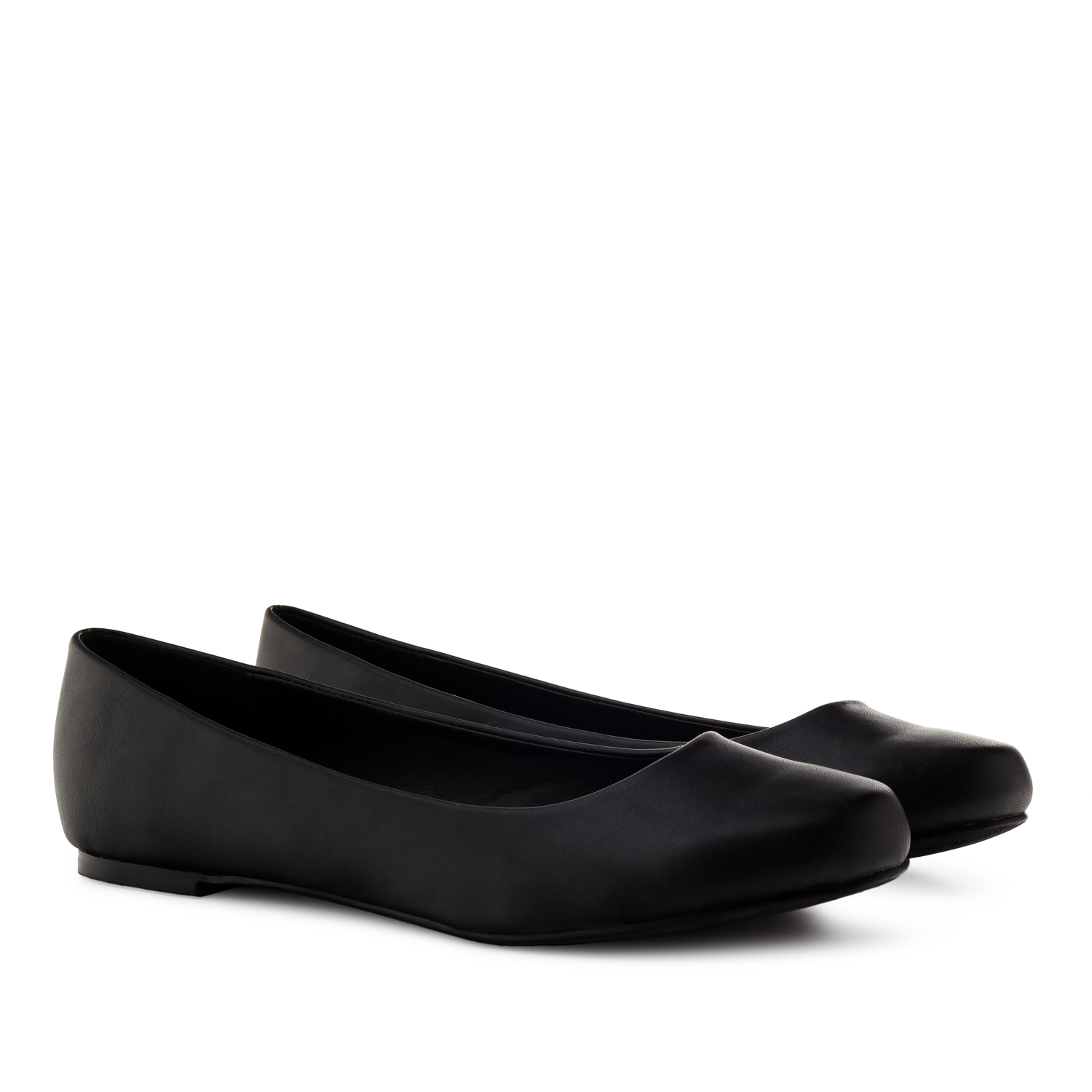 Classic Ballerinas in Black faux Soft-Leather 