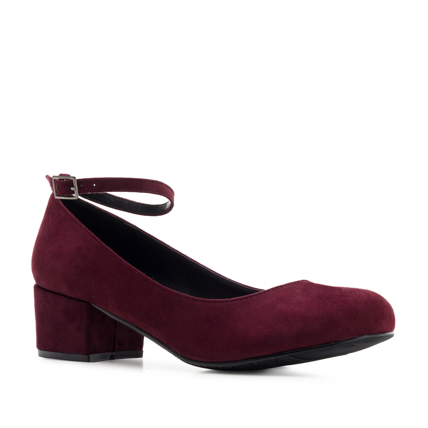 Ankle-Tie Shoes in Burgundy Suede - Women, Large Sizes, Women, Petite ...