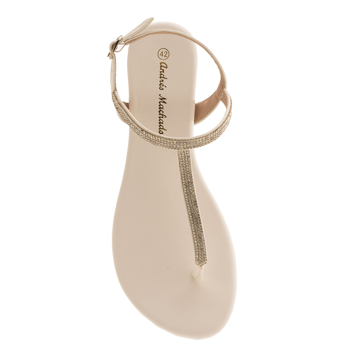 white t bar flat sandals