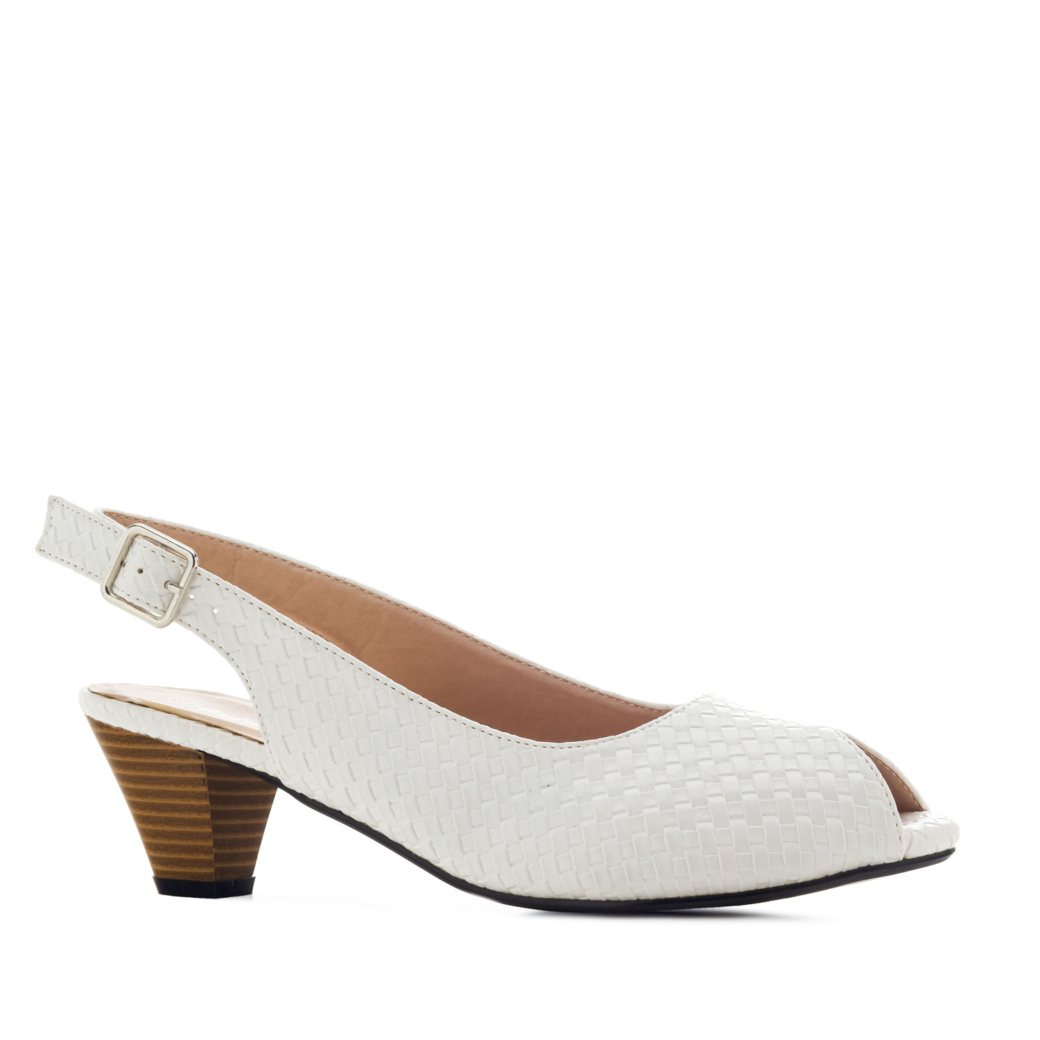 escarpins ouverts blancs