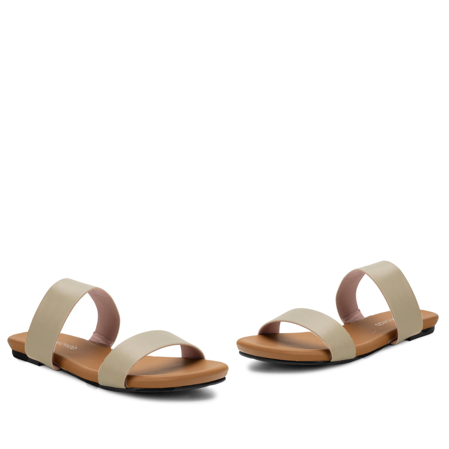 Cream Colored Flat Sandals 