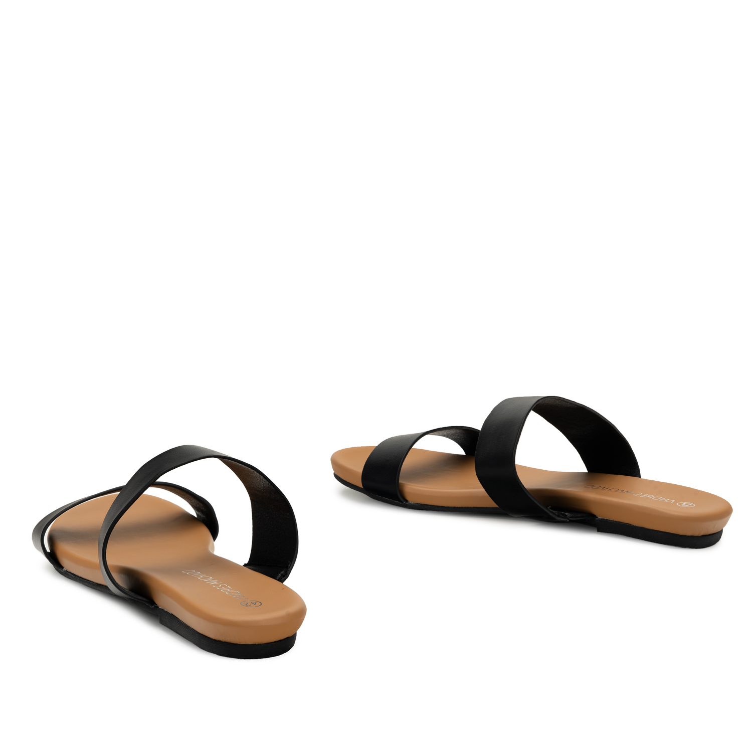 Sandale plate en soft noir 