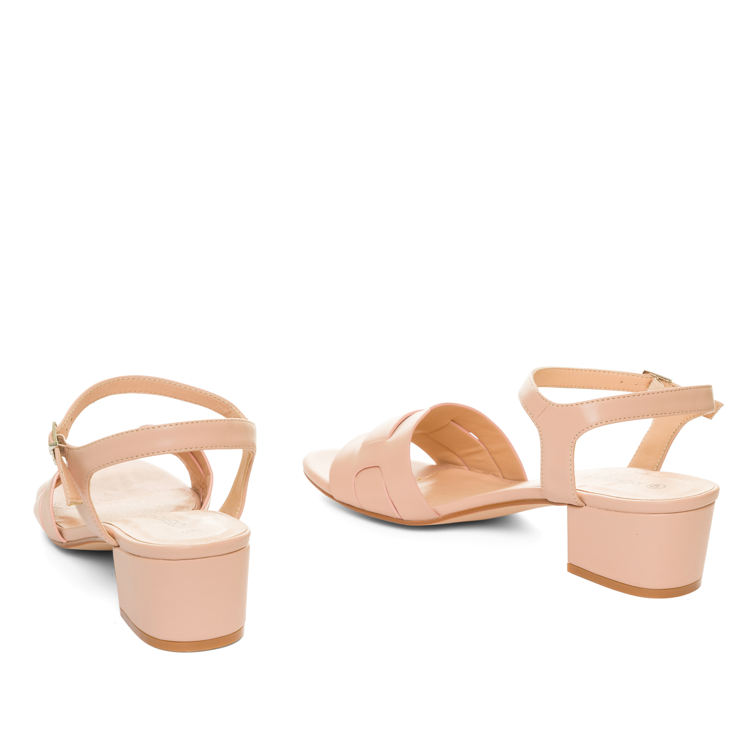 Nude faux leather sandals 