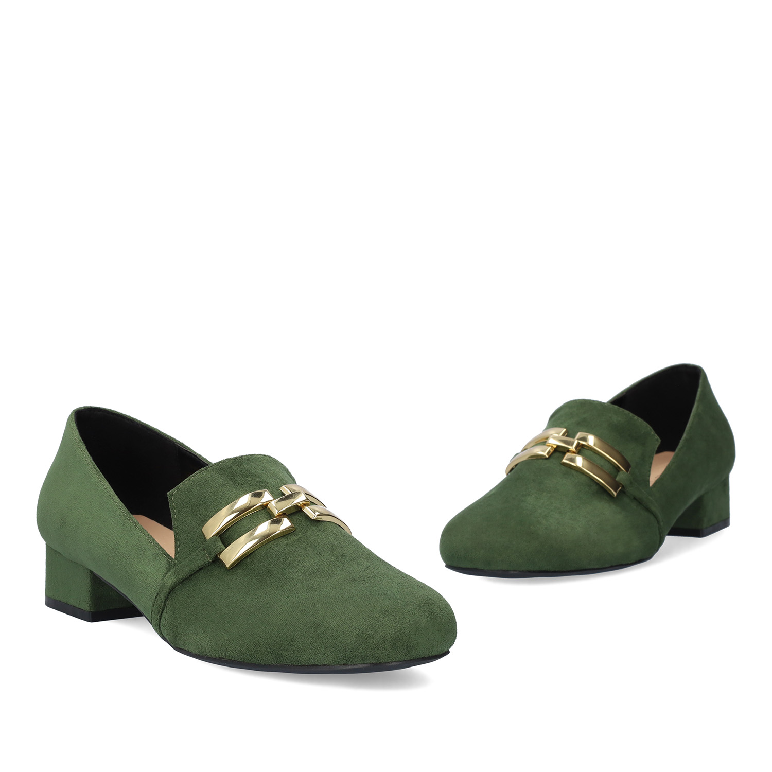 Zapato en símil ante Verde 