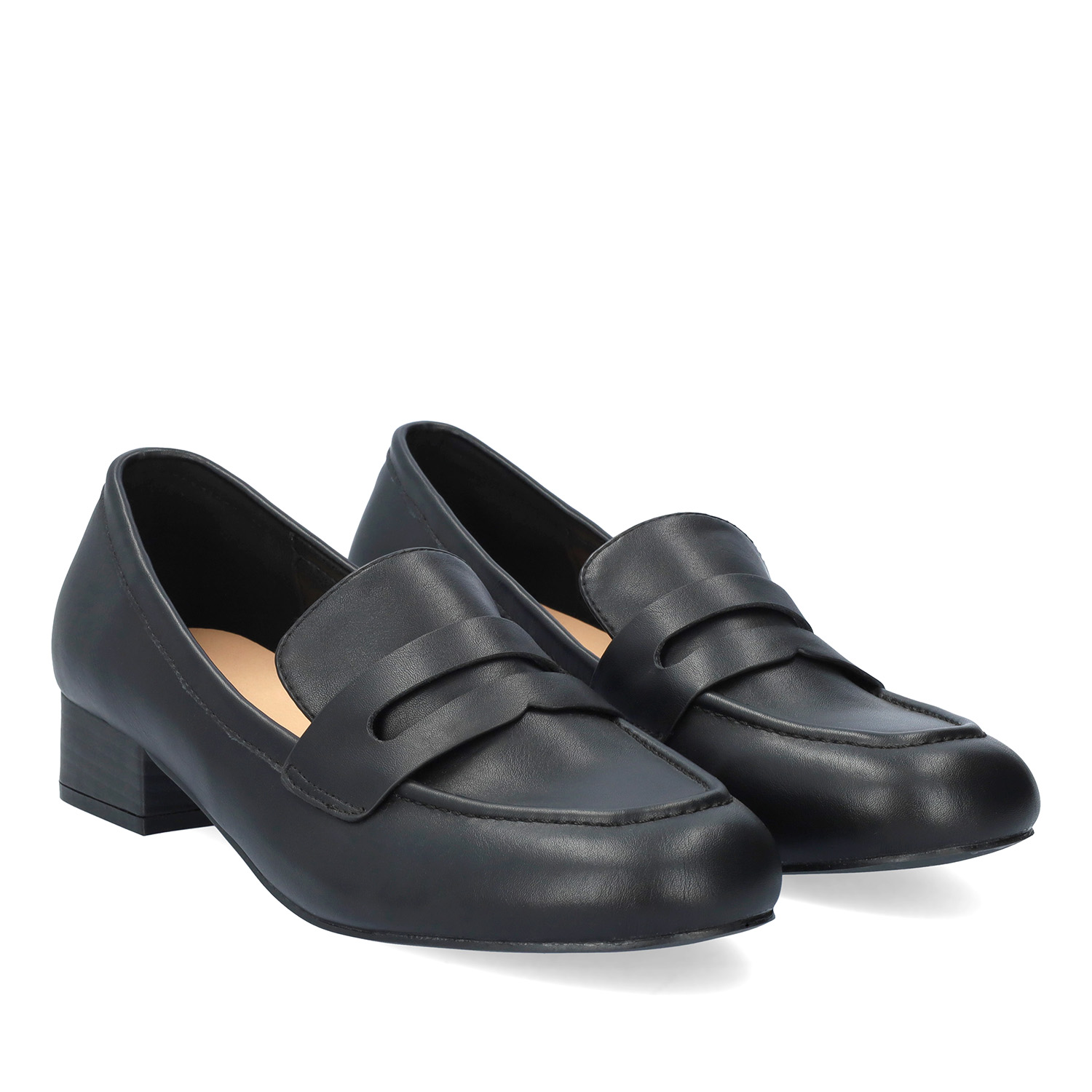 Loafer mit Absatz in Soft Schwarz Farbe