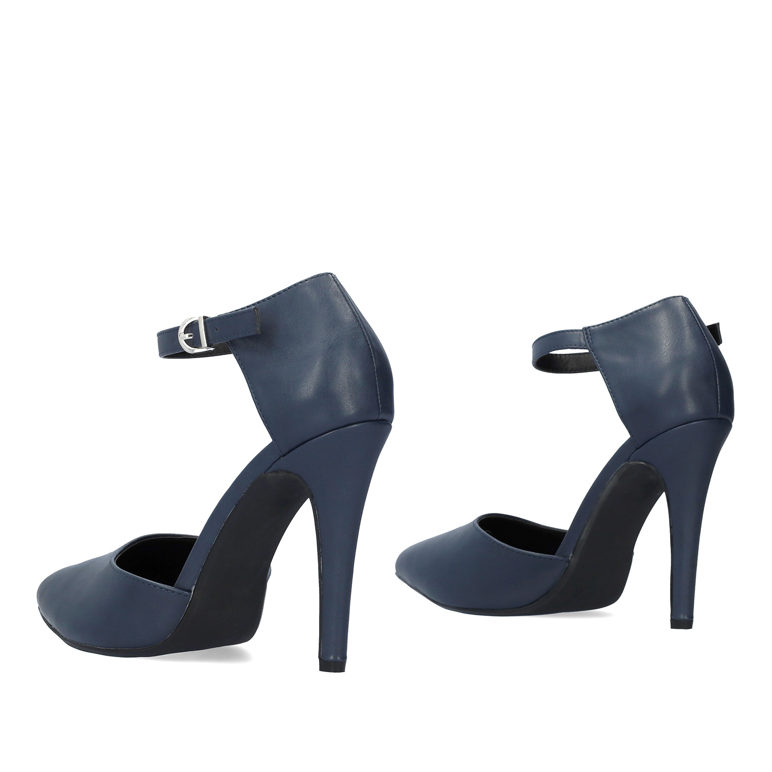 Soft marineblau farbige Pumps mit hohem Absatz 