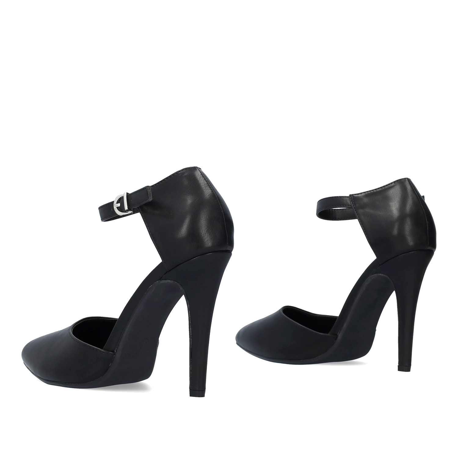 Soft schwarz farbige Pumps mit hohem Absatz 