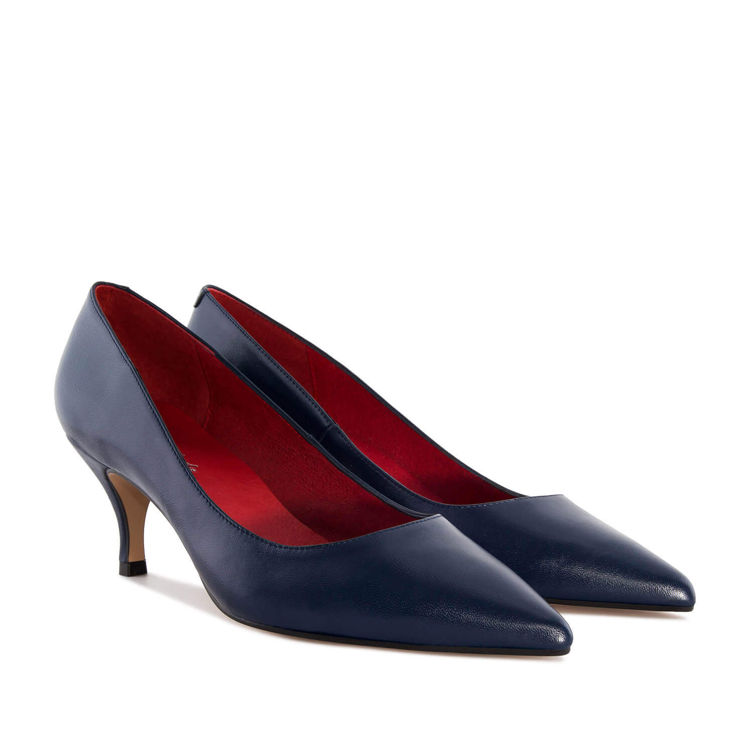 Pumps in Navy Nappa Leather 