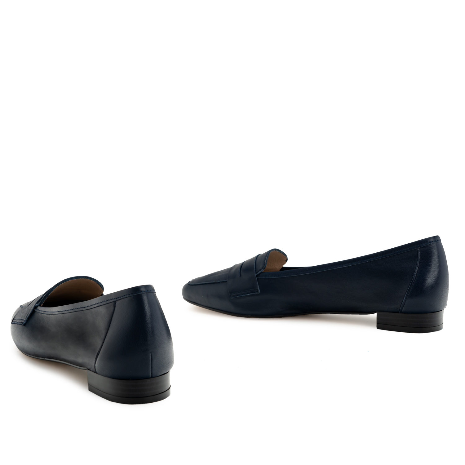 Penny Loafer in Navy Leather 
