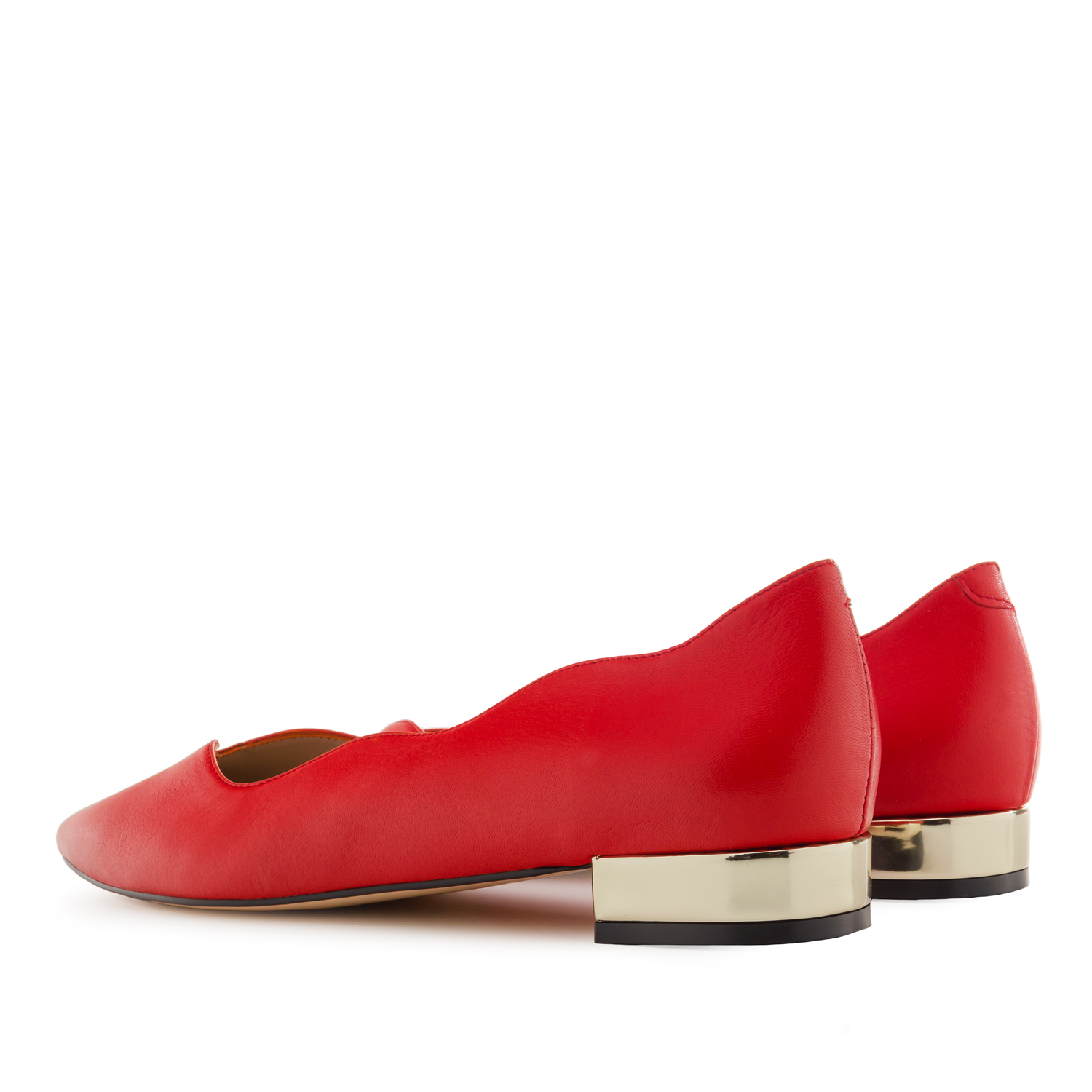 Loafer aus rotem Nappaleder mit gewelltem Rand - MADE in SPAIN - 