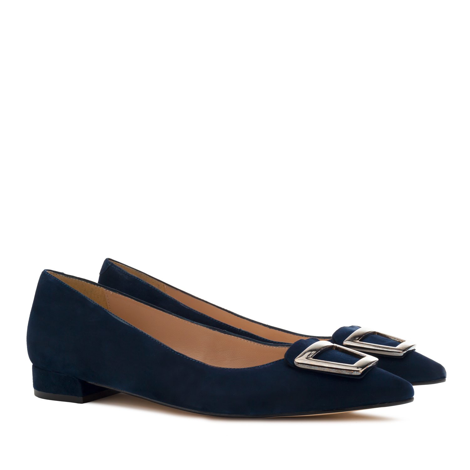 Trim Loafers in Navy Suede Leather 