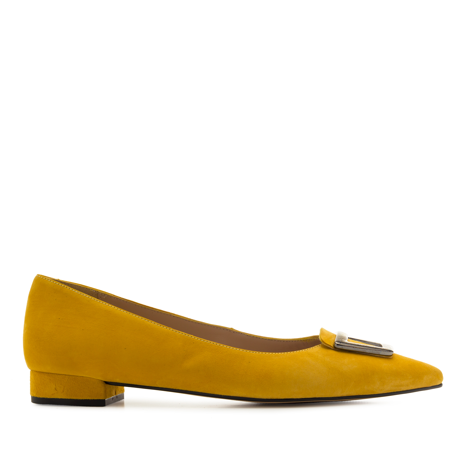 Trim Loafers in Mustard Suede Leather 
