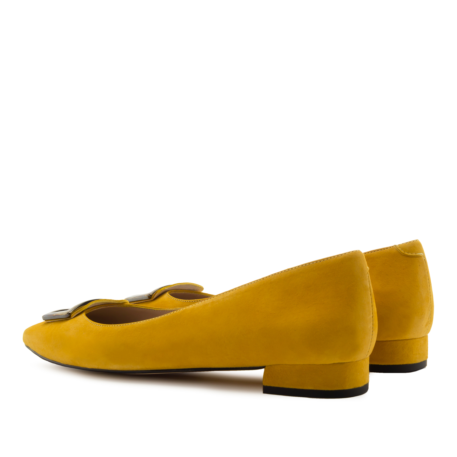 Trim Loafers in Mustard Suede Leather 