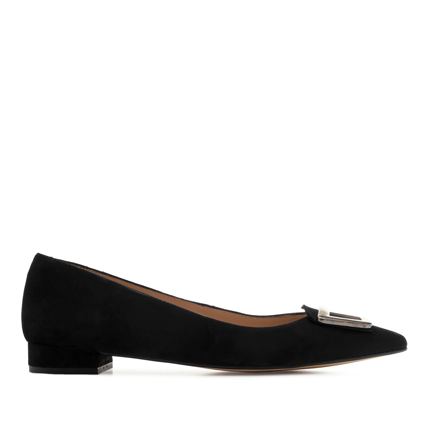 Trim Loafers in Black Suede Leather 