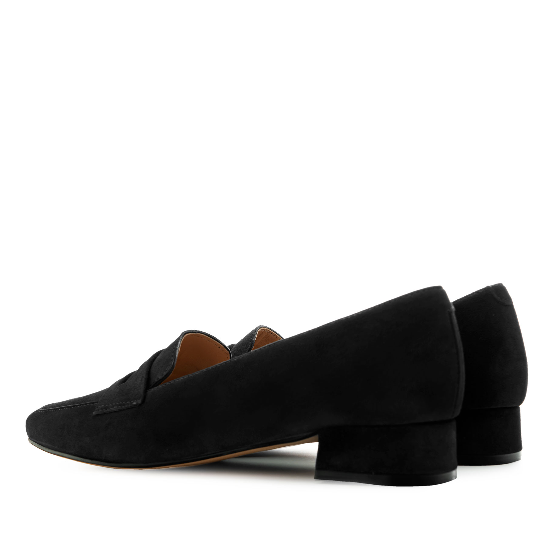 Moccasins in Black Suede Leather 