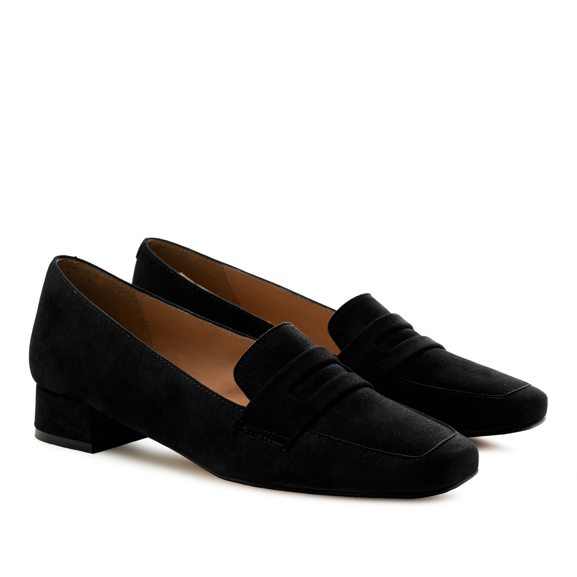 Moccasins in Black Suede Leather 
