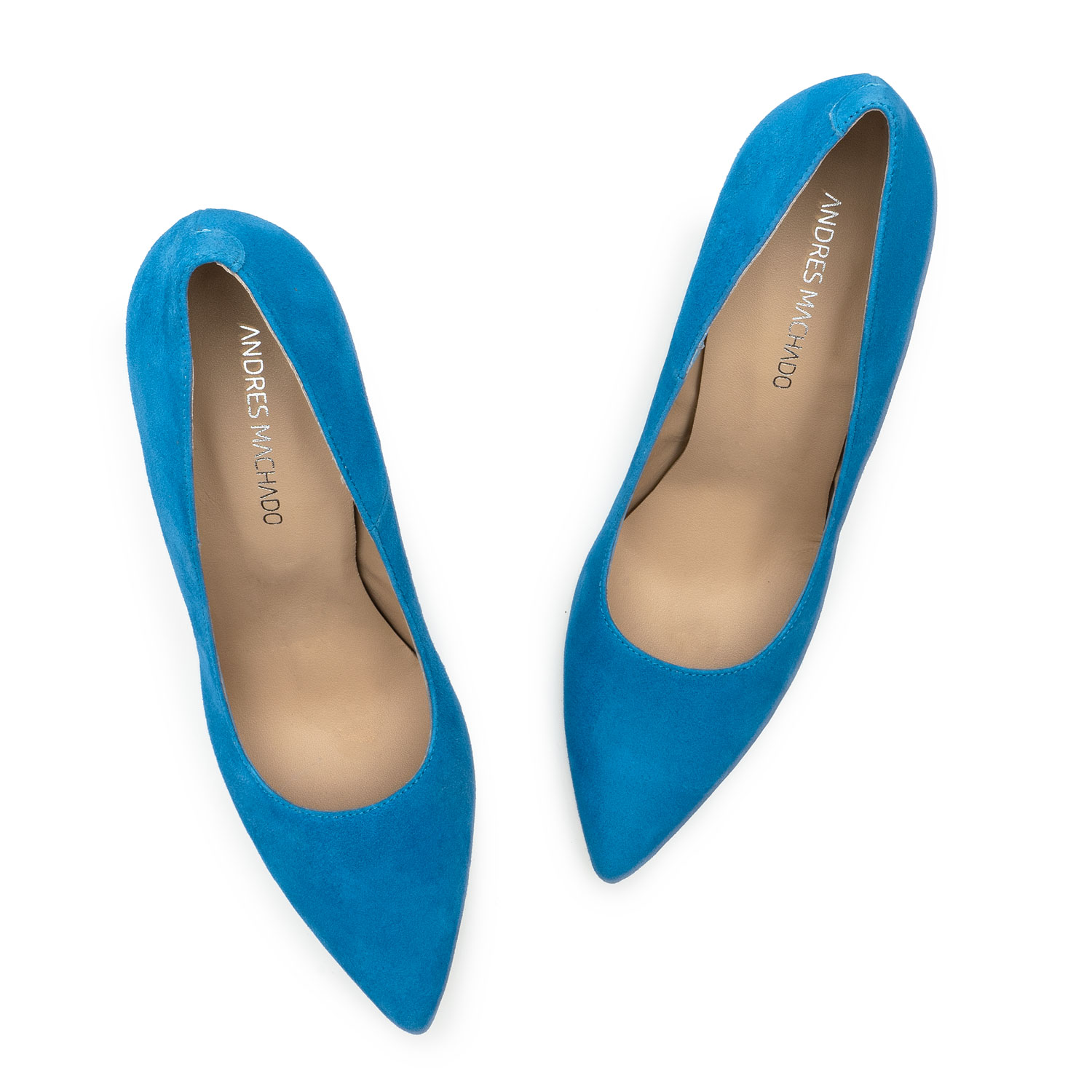 Heeled Shoes in Blue Suede 