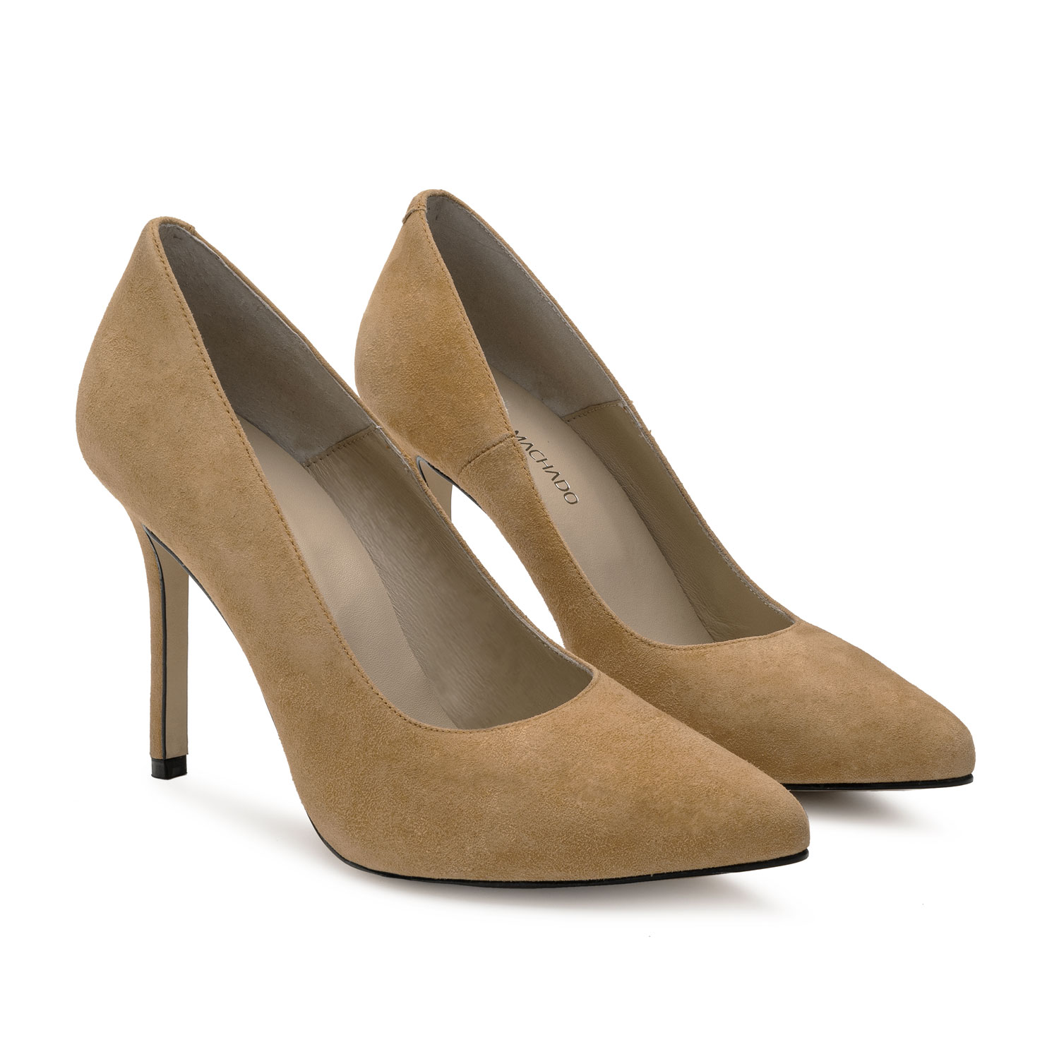 Heeled Shoes in Camel Suede 