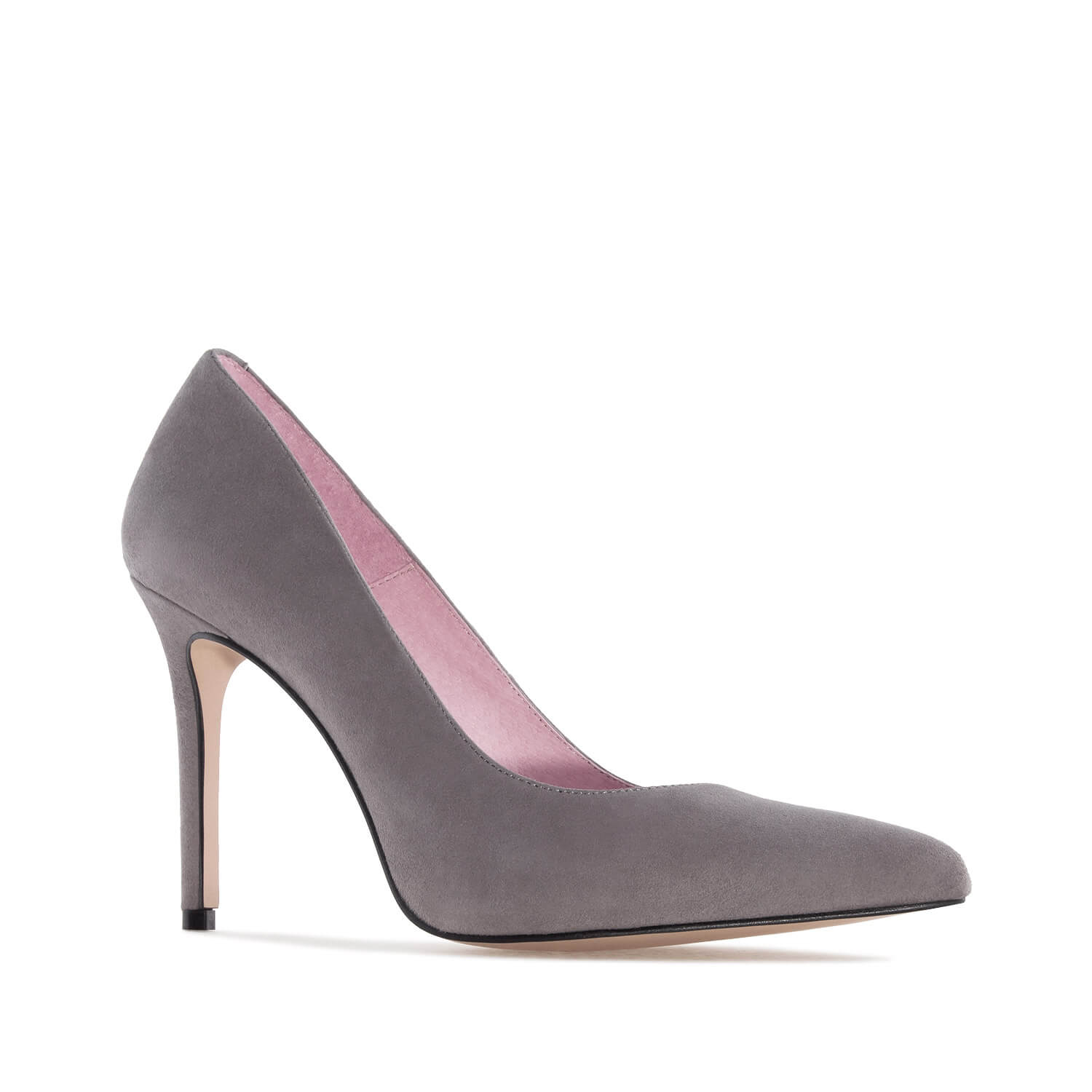 Heeled Shoes in Grey Suede 