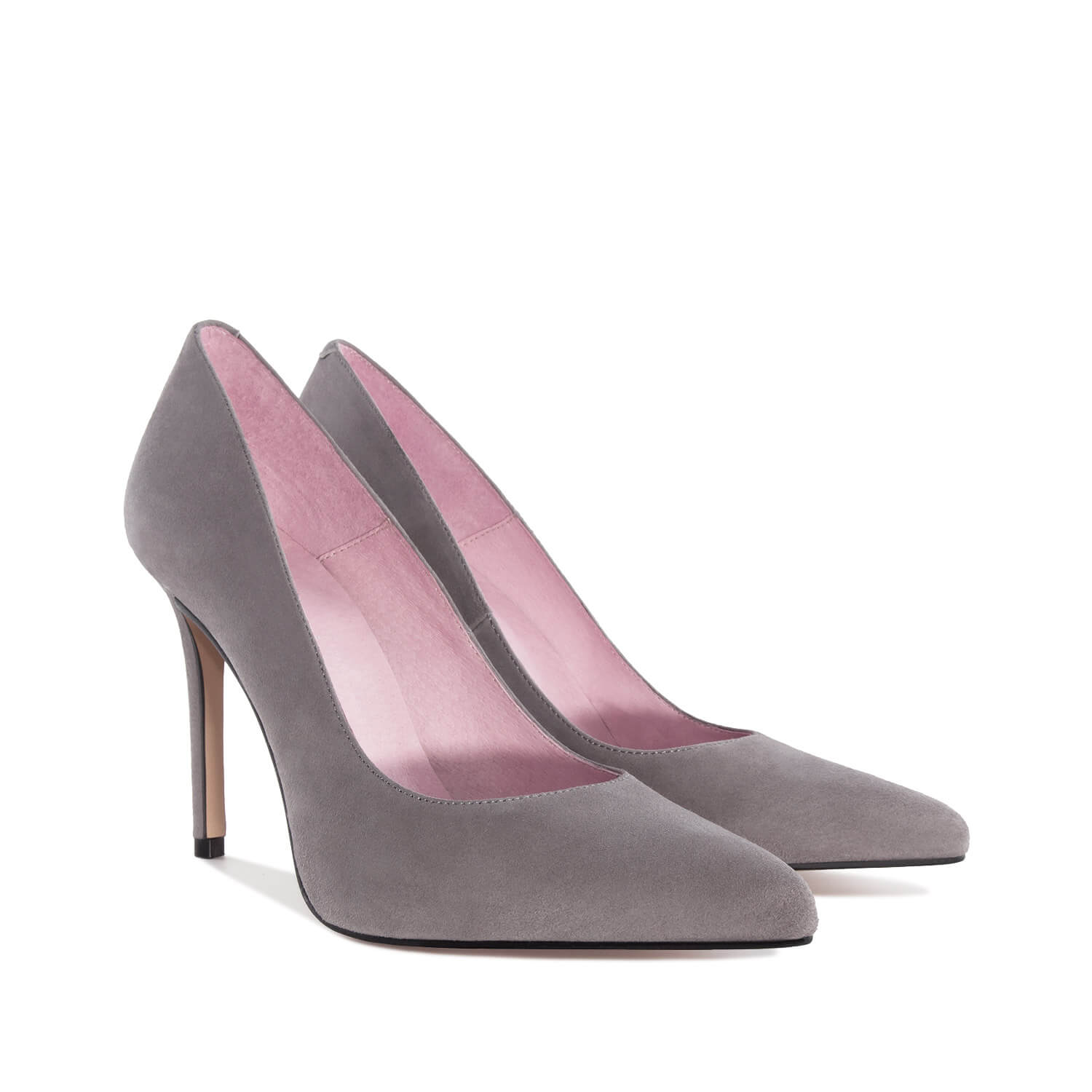 Heeled Shoes in Grey Suede 